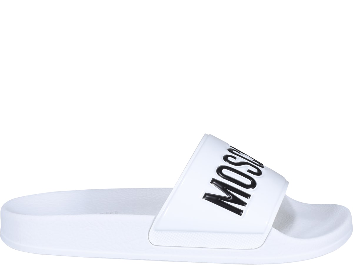 Moschino Pvc Slide Sandals With Logo