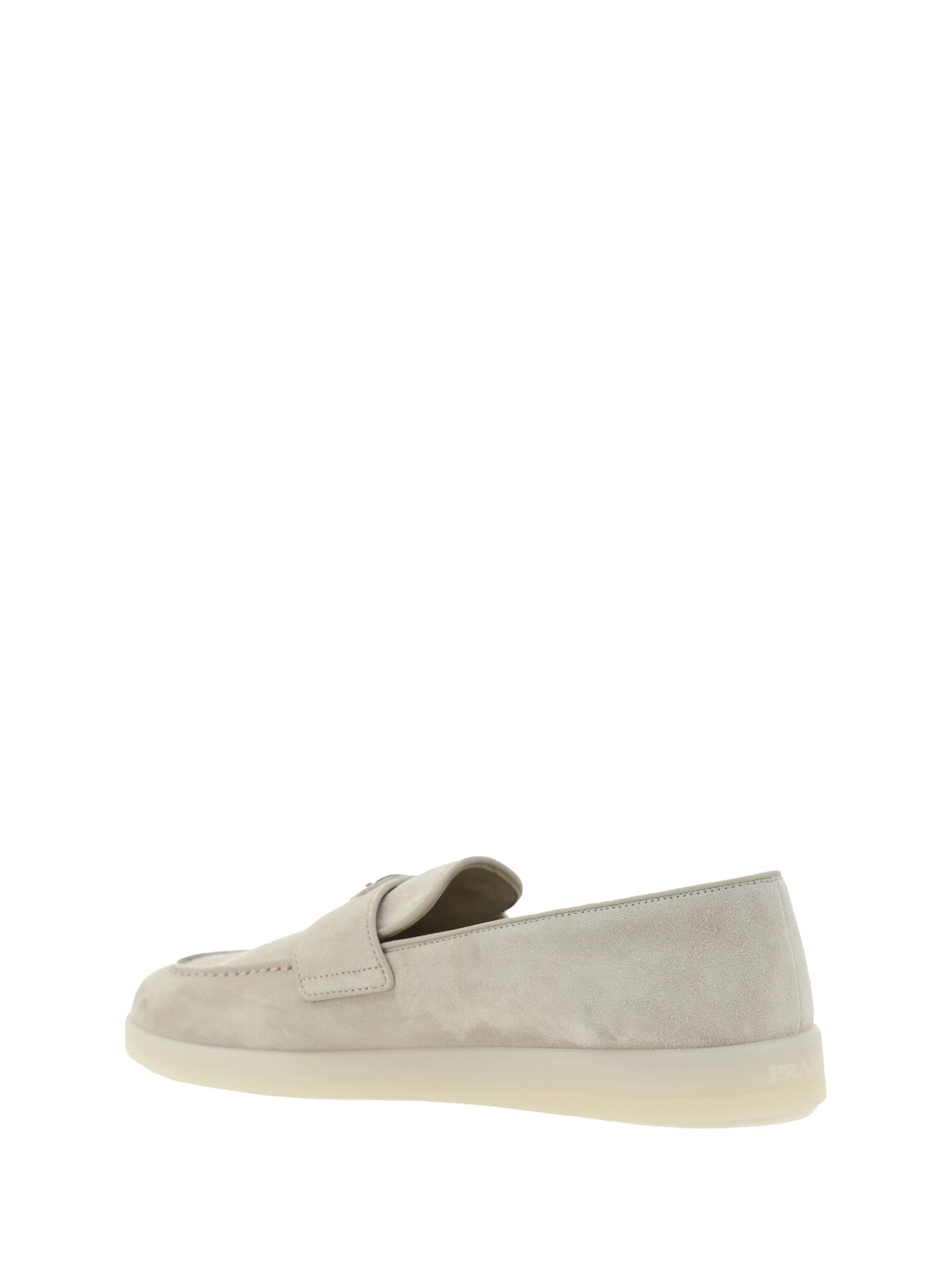 Shop Prada Saint Tropez Loafers In Deserto