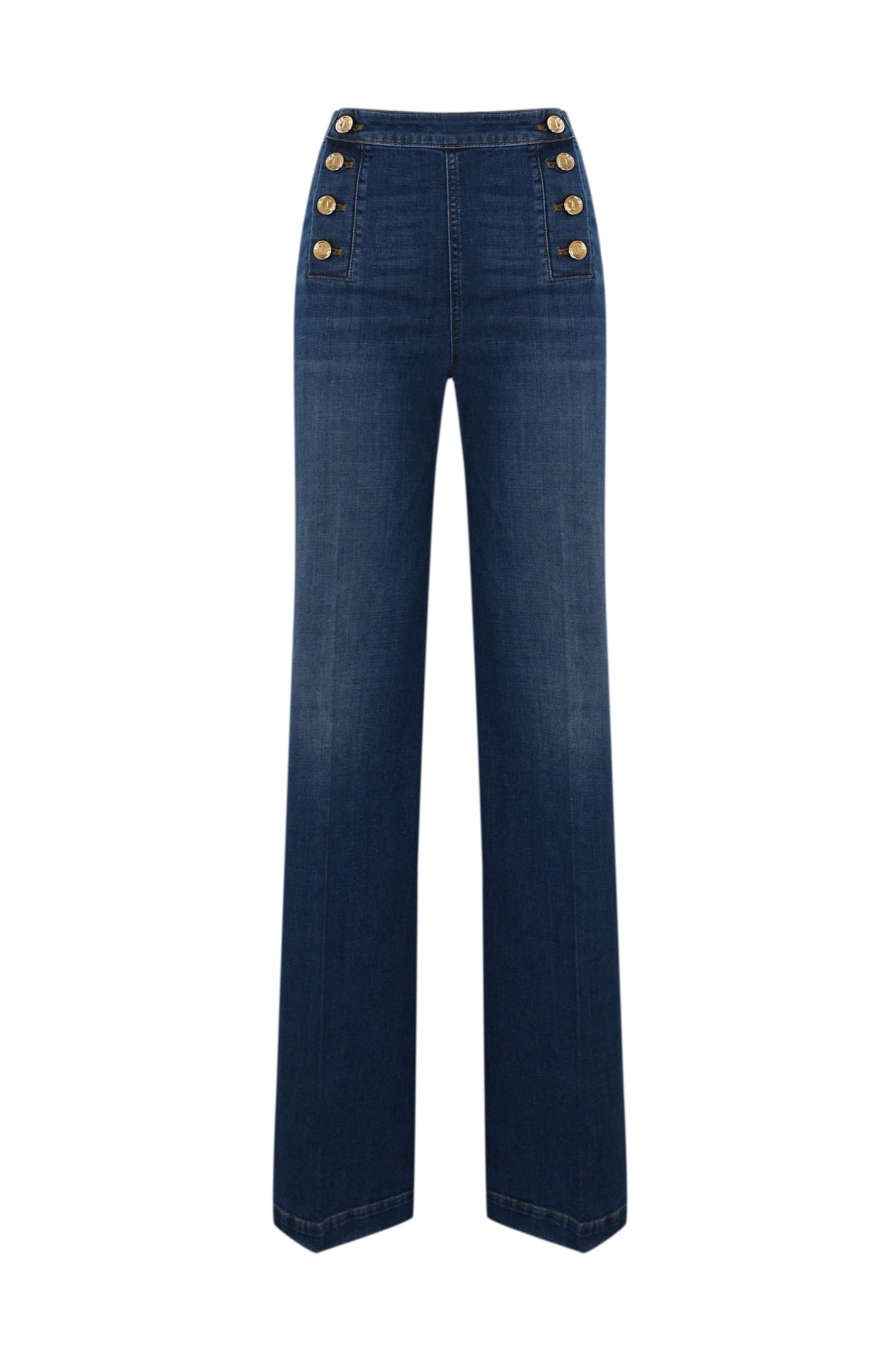 Flare Jeans With Decorative Buttons