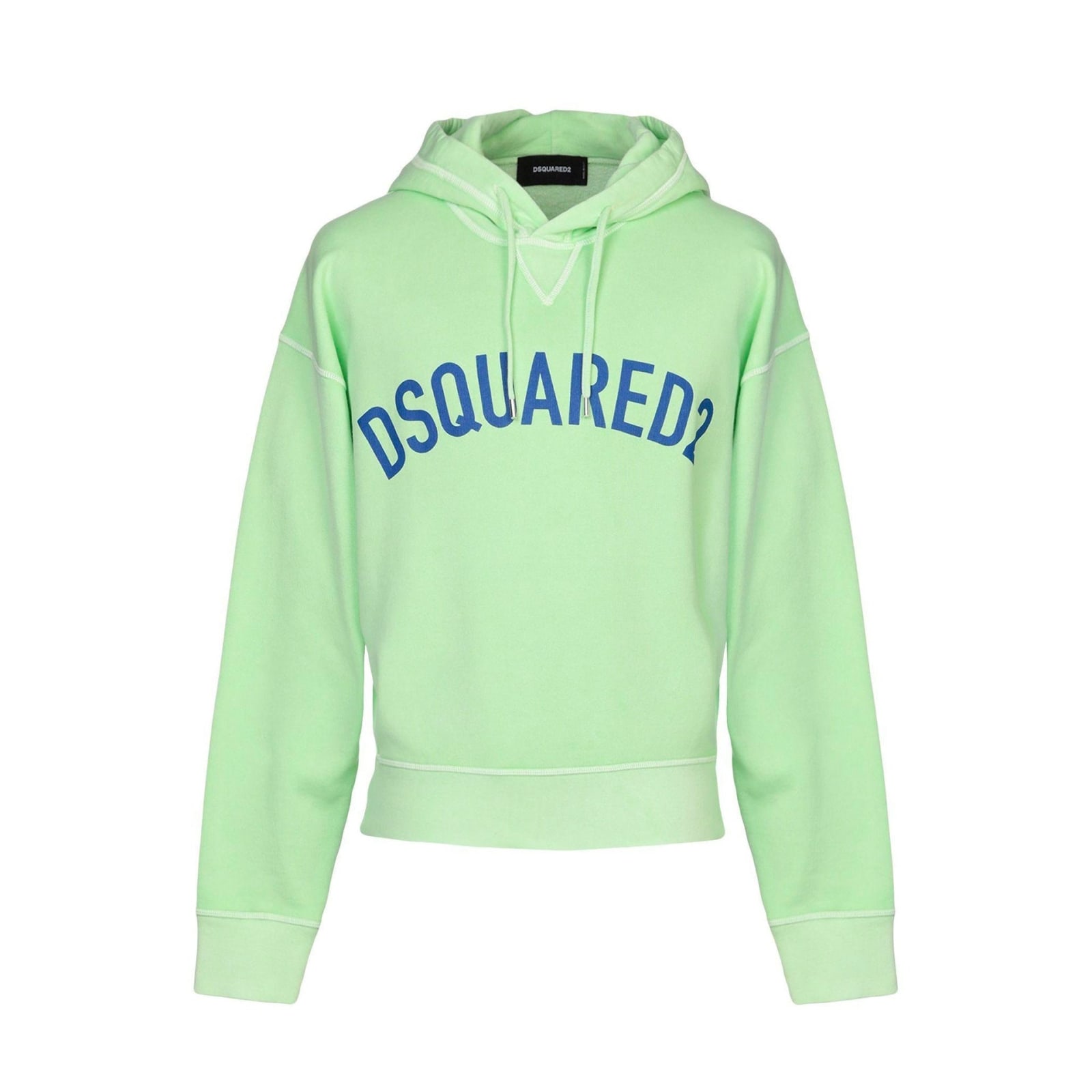 Shop Dsquared2 Logo Hooded Sweatshirt In Green