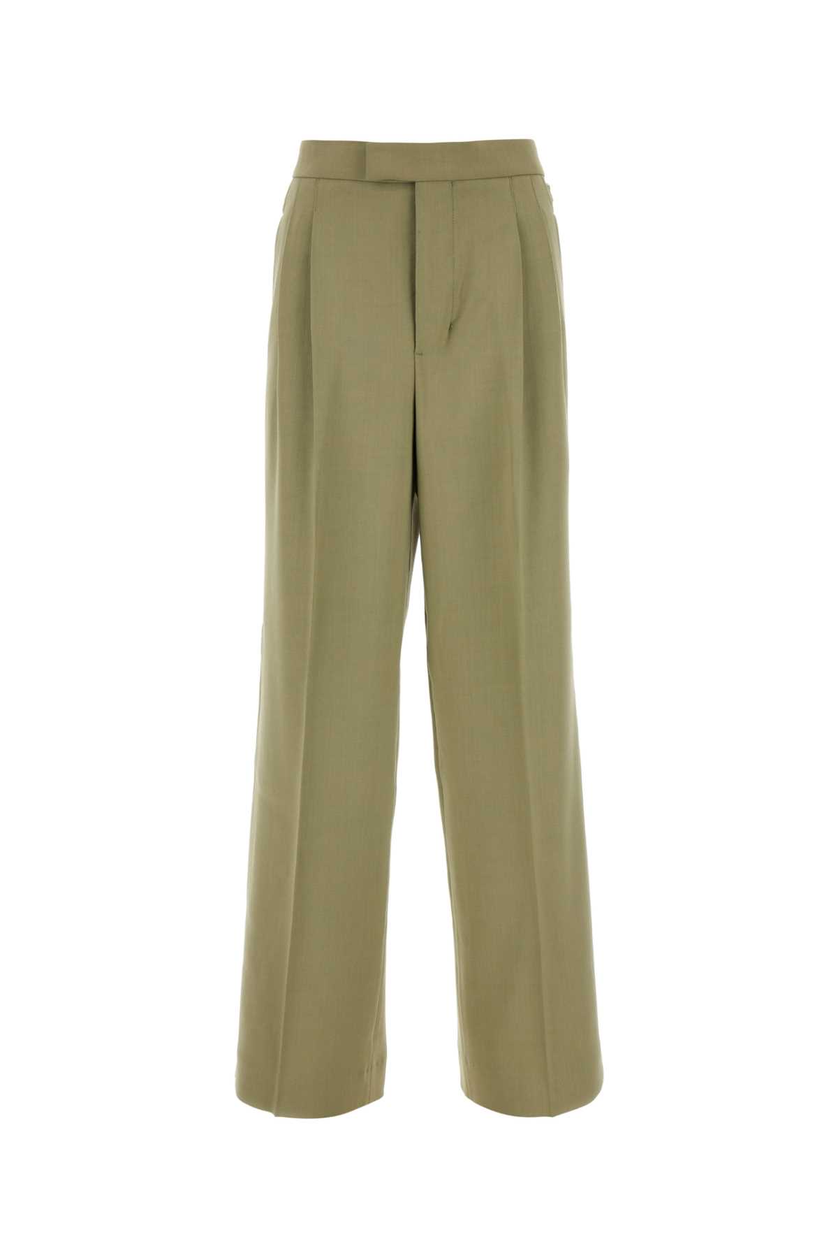 Green Viscose Blend Pant