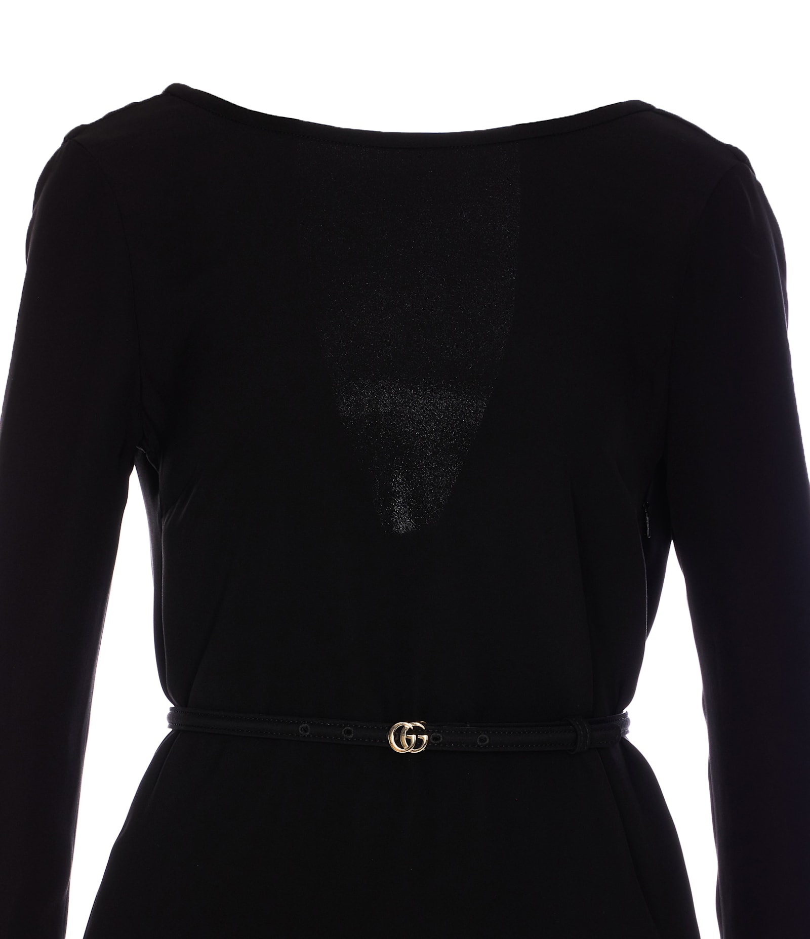 Gucci Women Silk Cady Mid-lenght Dress In Black