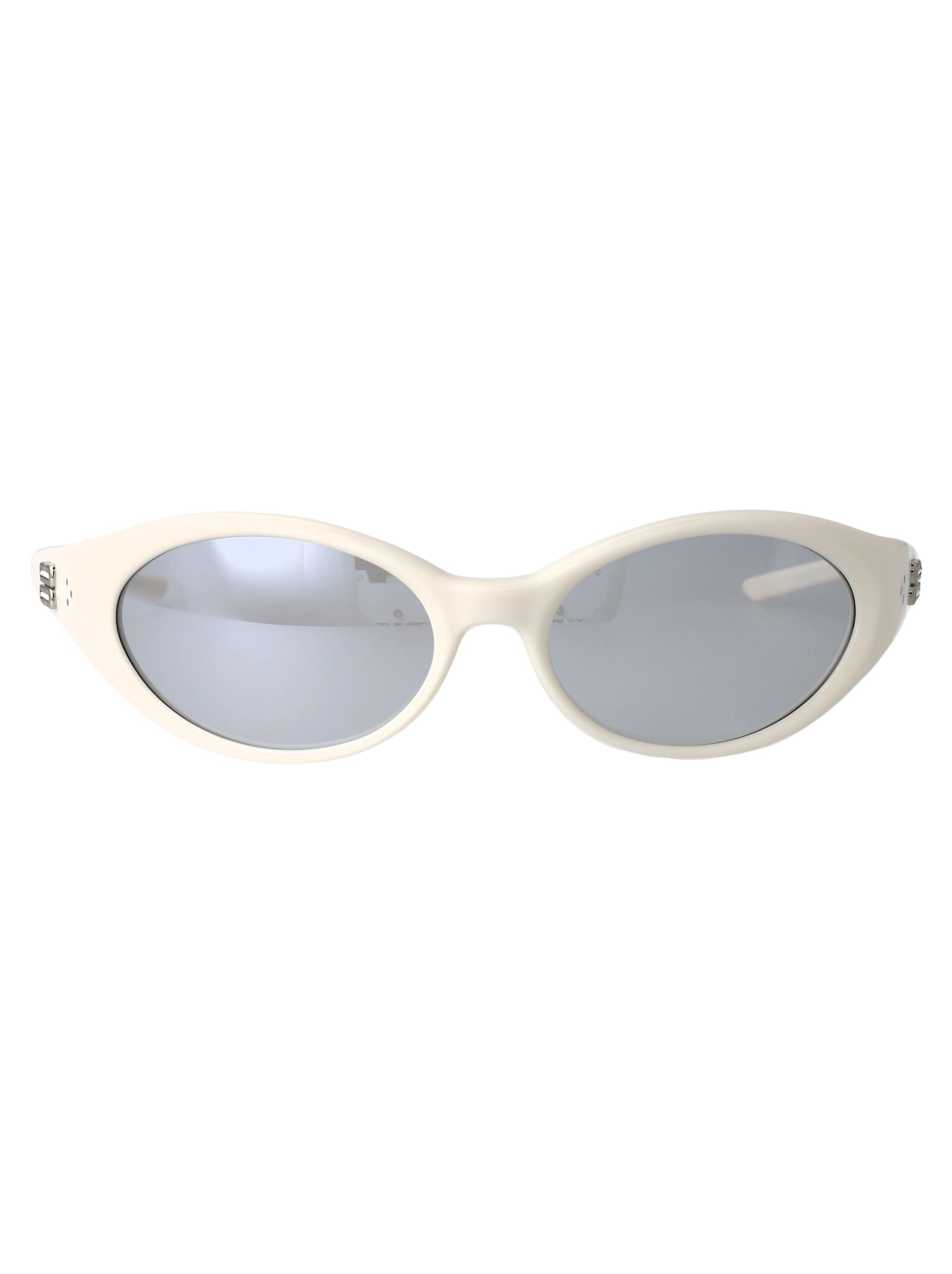 Shop Gentle Monster Sphere Sunglasses In W2 White