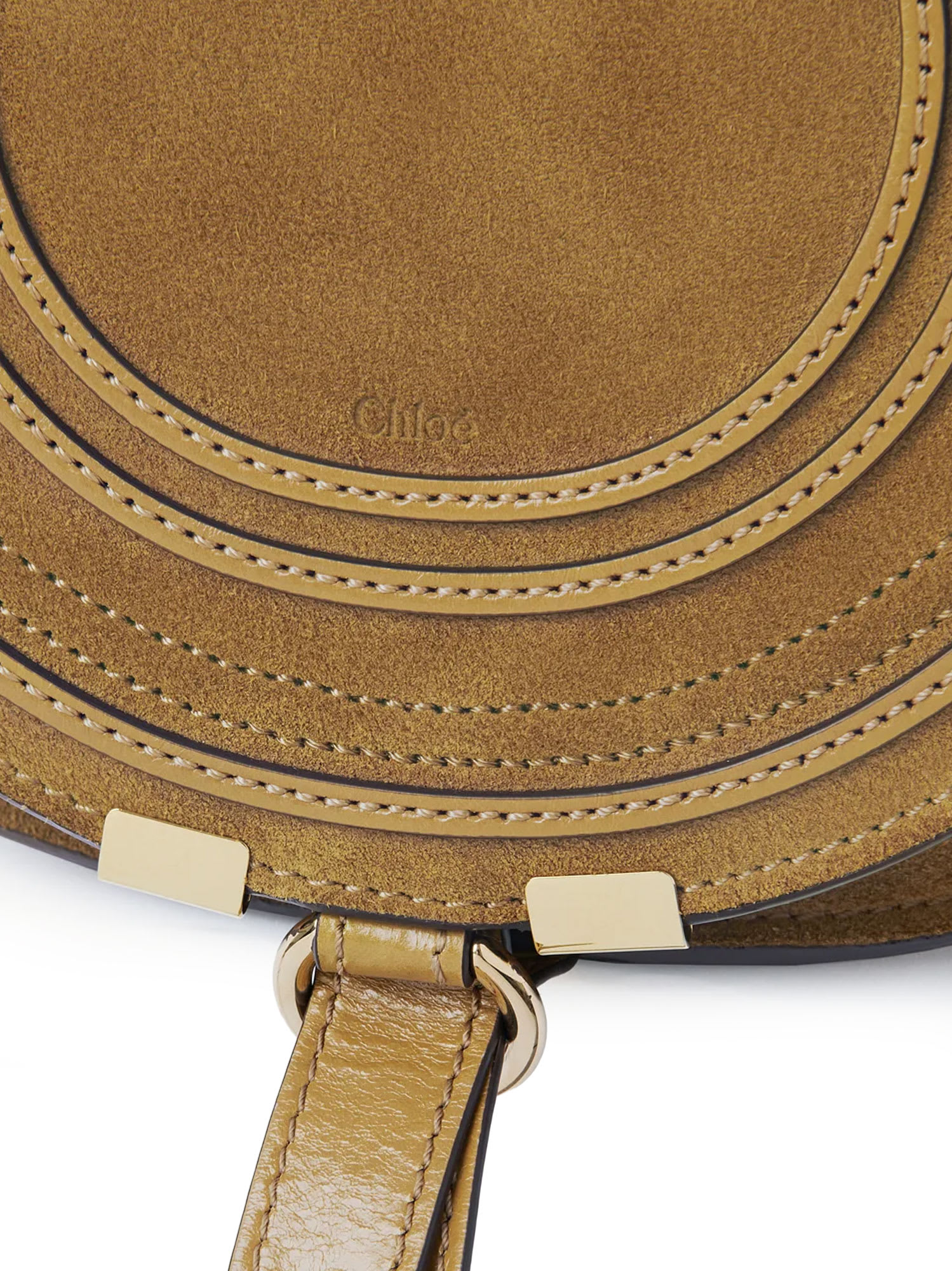 Chloé Marcie Small Leather Shoulder Bag In Brown
