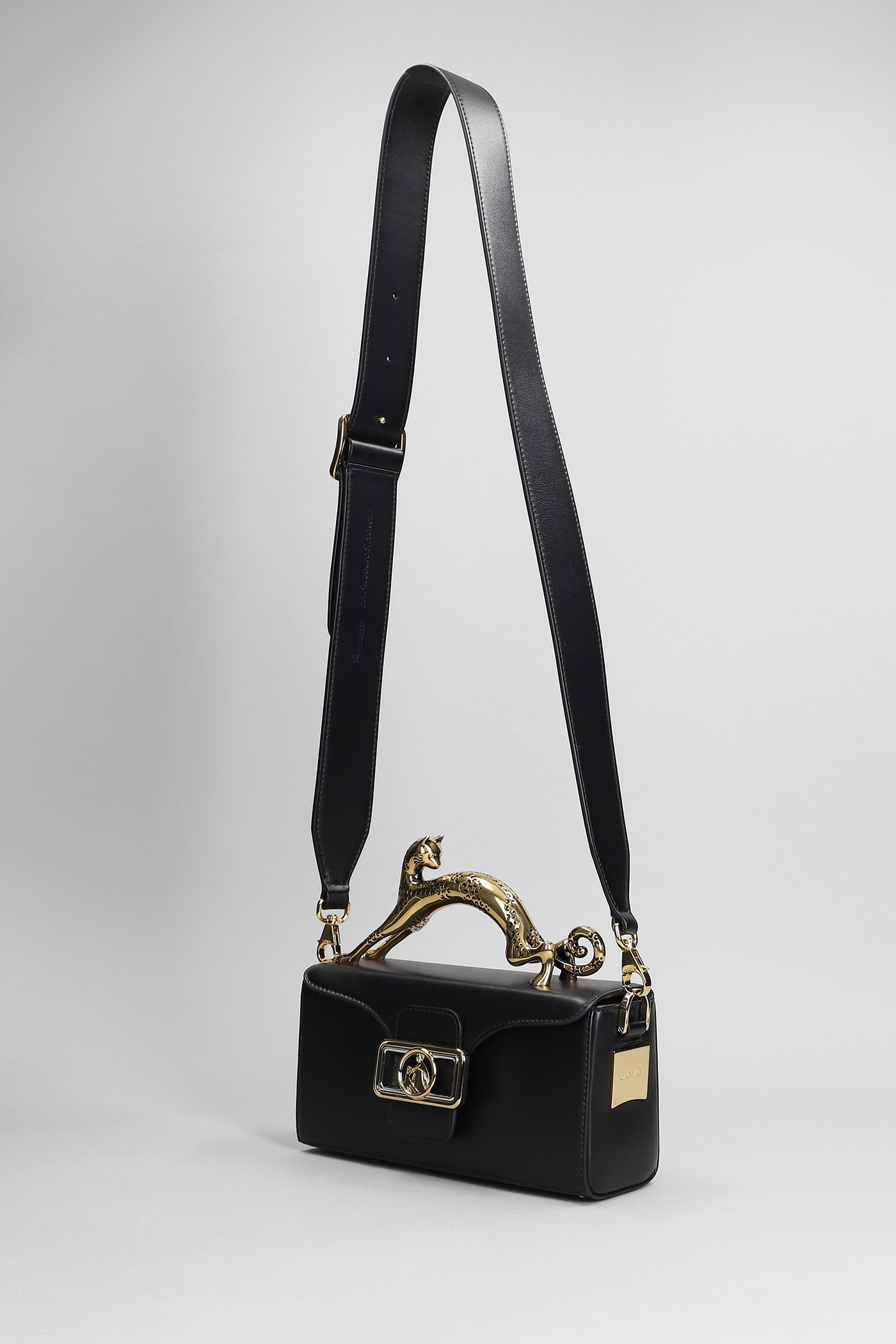 Shop Lanvin Hand Bag In Black Leather