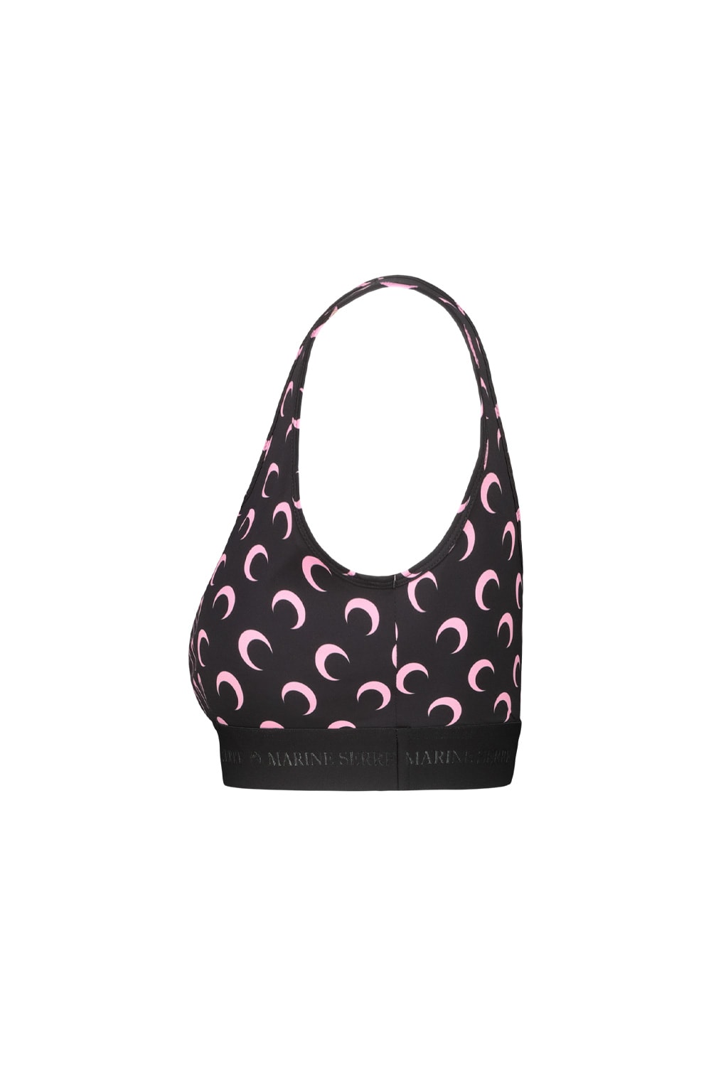 Marine Serre Moon Printed Jersey Sport Bra In Multi