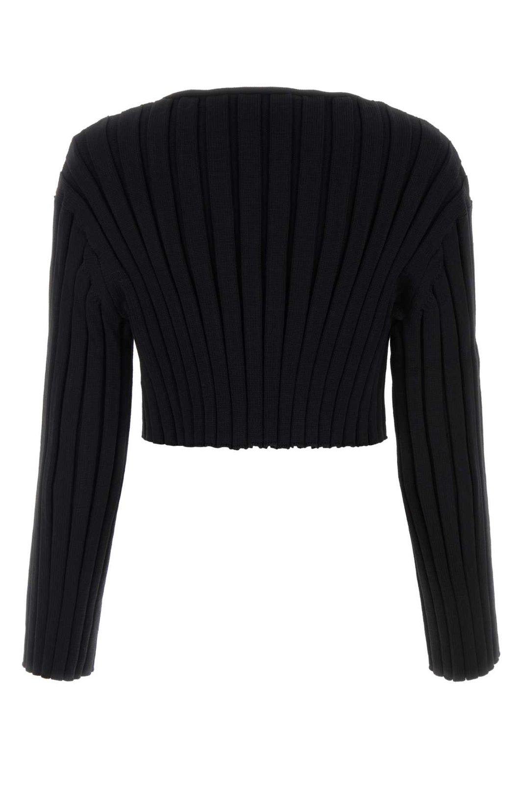 Shop Alexander Wang Drop Shoulder Cropped Pullover In Black