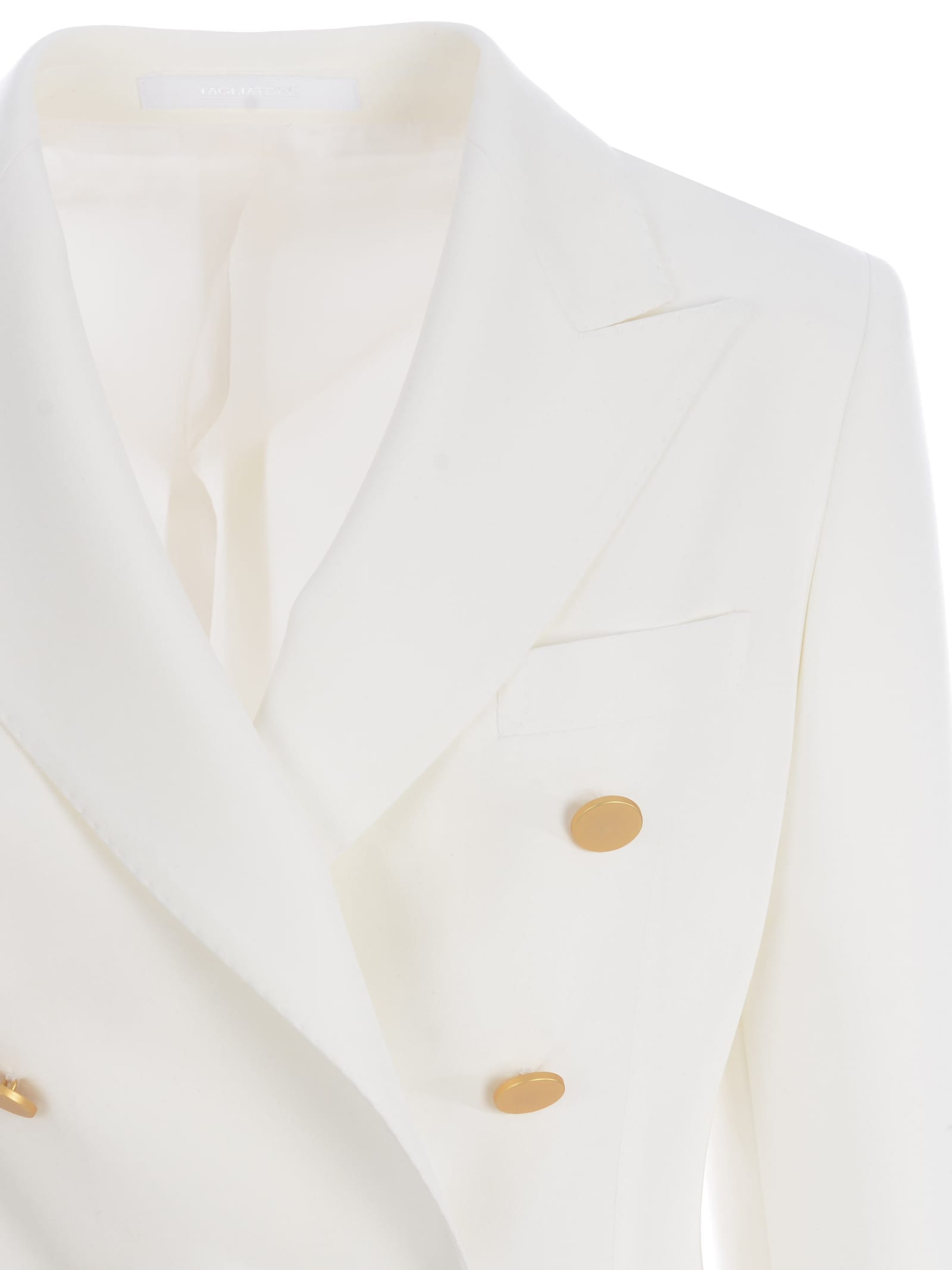 Shop Tagliatore Jacket Double-breasted  J-alicya In Cady In Bianco