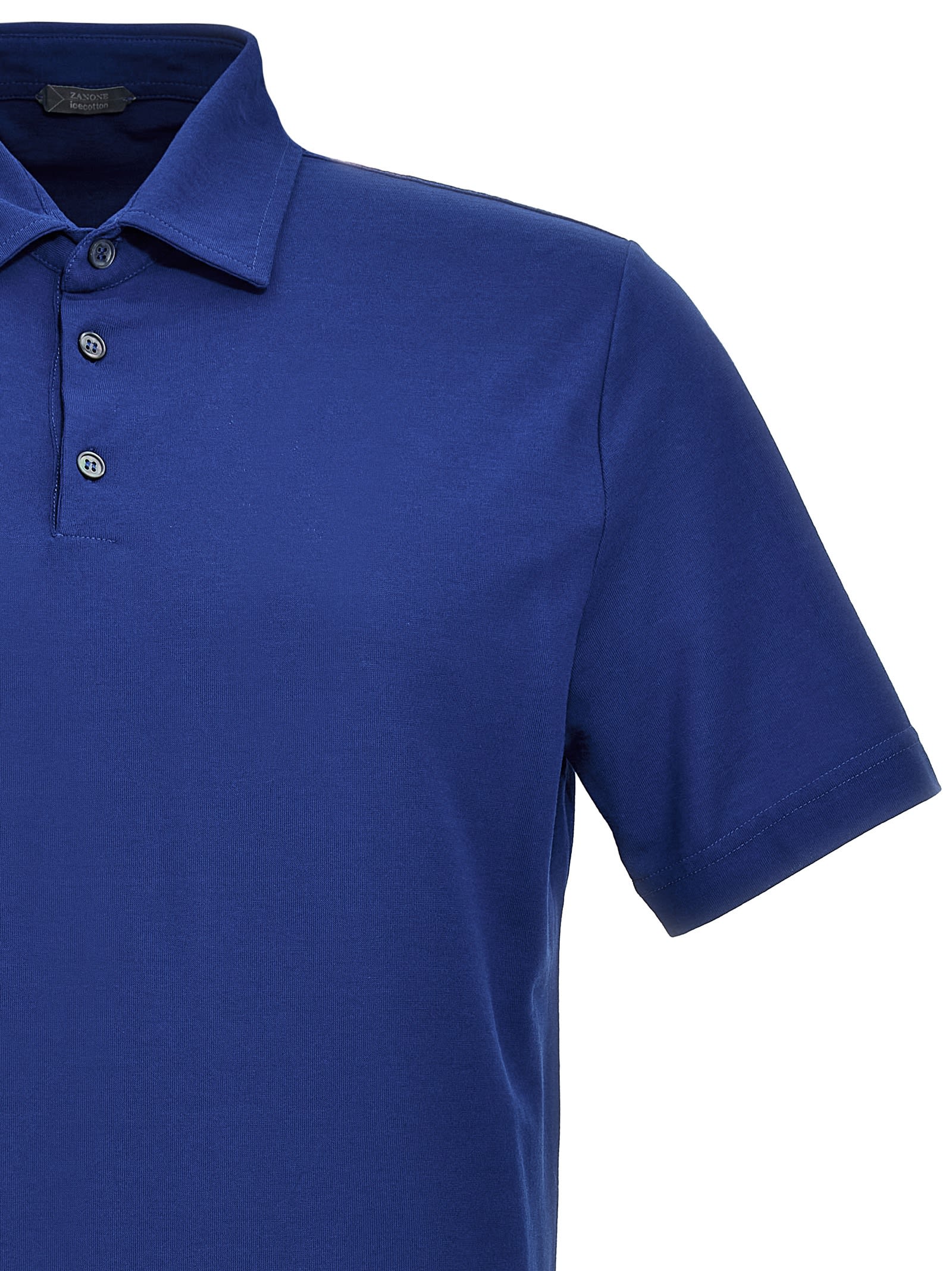 Shop Zanone Ice Cotton Polo Shirt