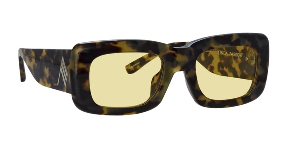 Shop Attico Marfa - T-shell / Silver Sunglasses In Tortoise