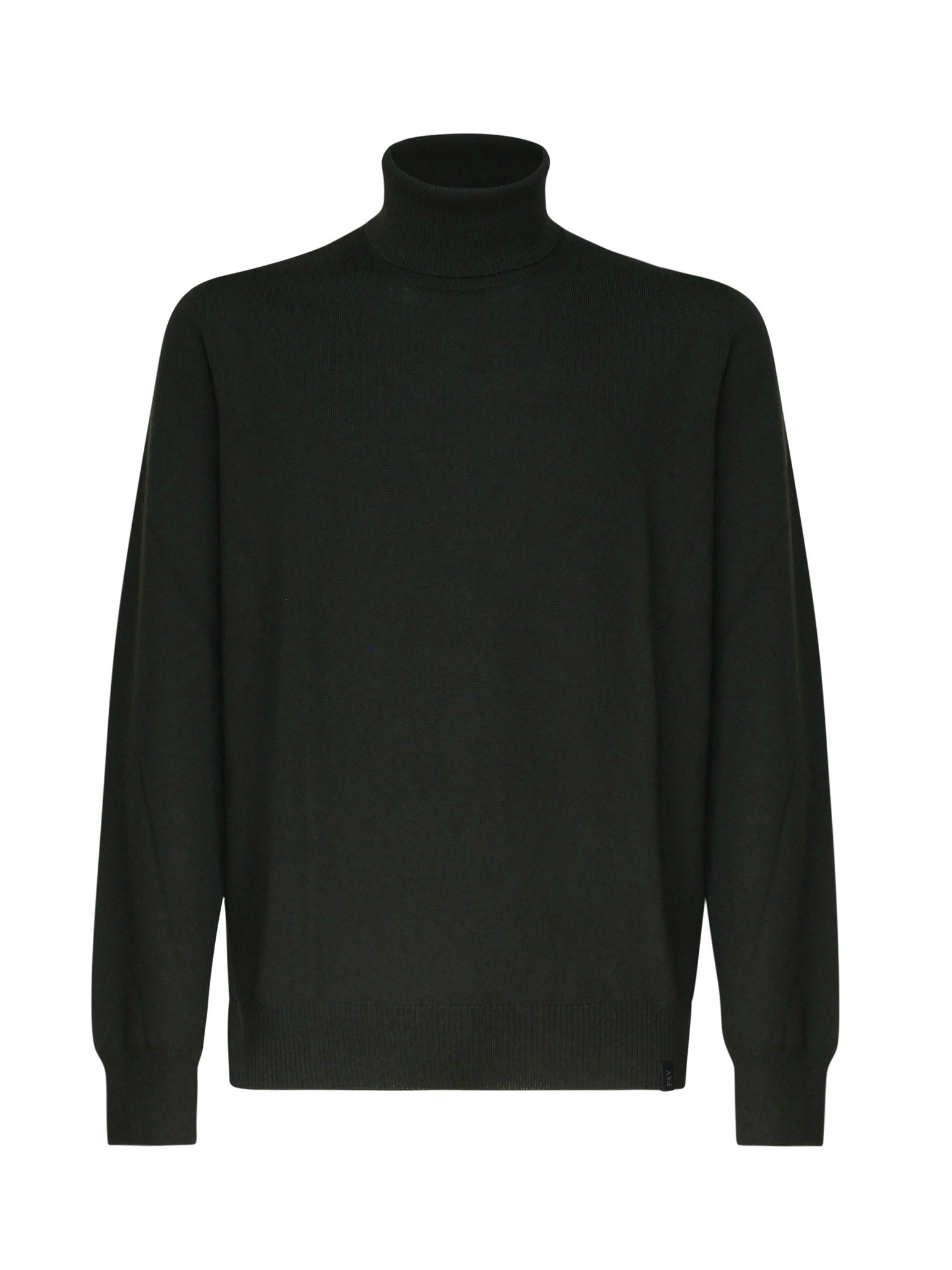 Fay Wool Turtleneck Sweater In Black