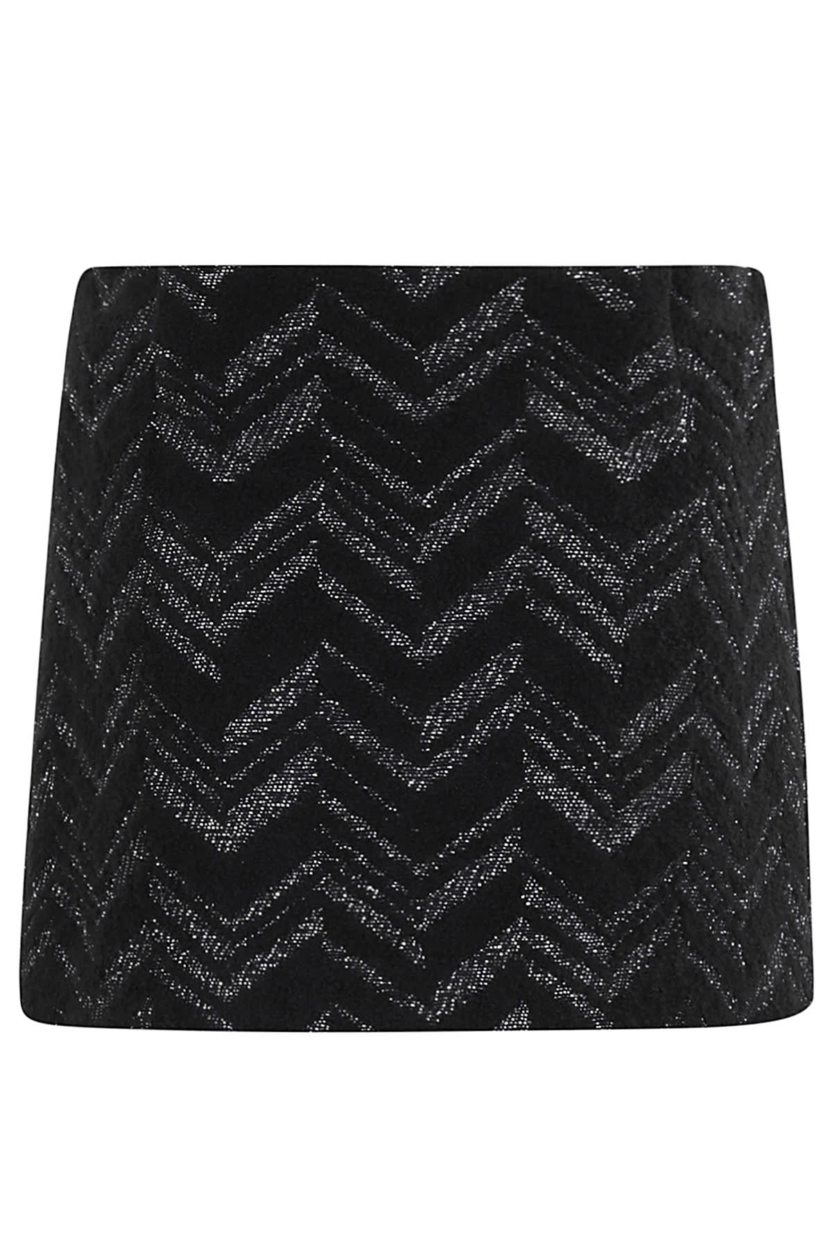 Shop Missoni Miniskirt In Kd Black Silver