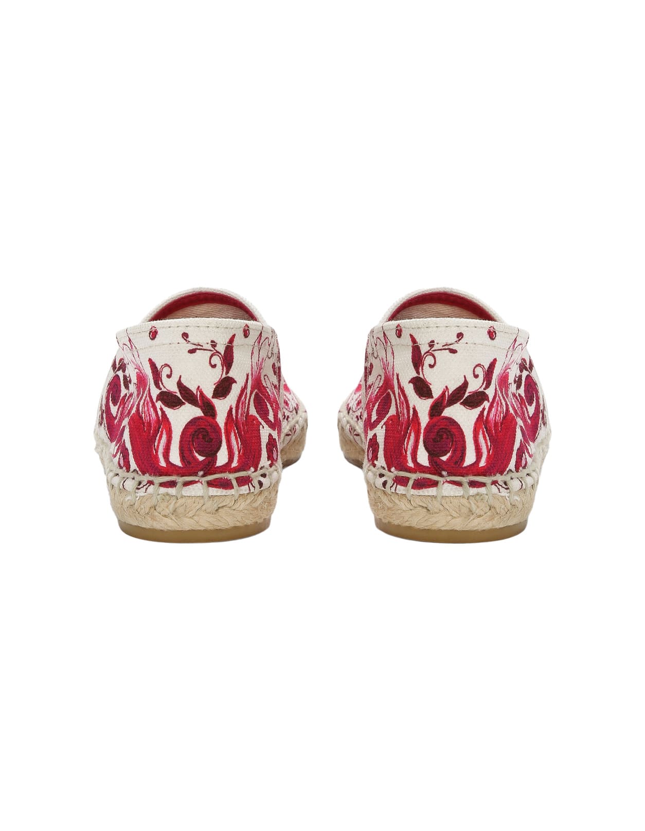 Shop Dolce & Gabbana Espadrilles With Dg Logo And Fuchsia Majolica Print In Pink