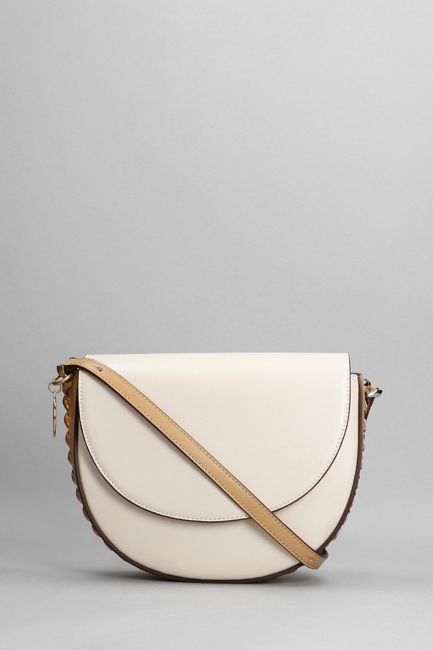 Stella Mccartney Shoulder Bag In Beige Faux Leather