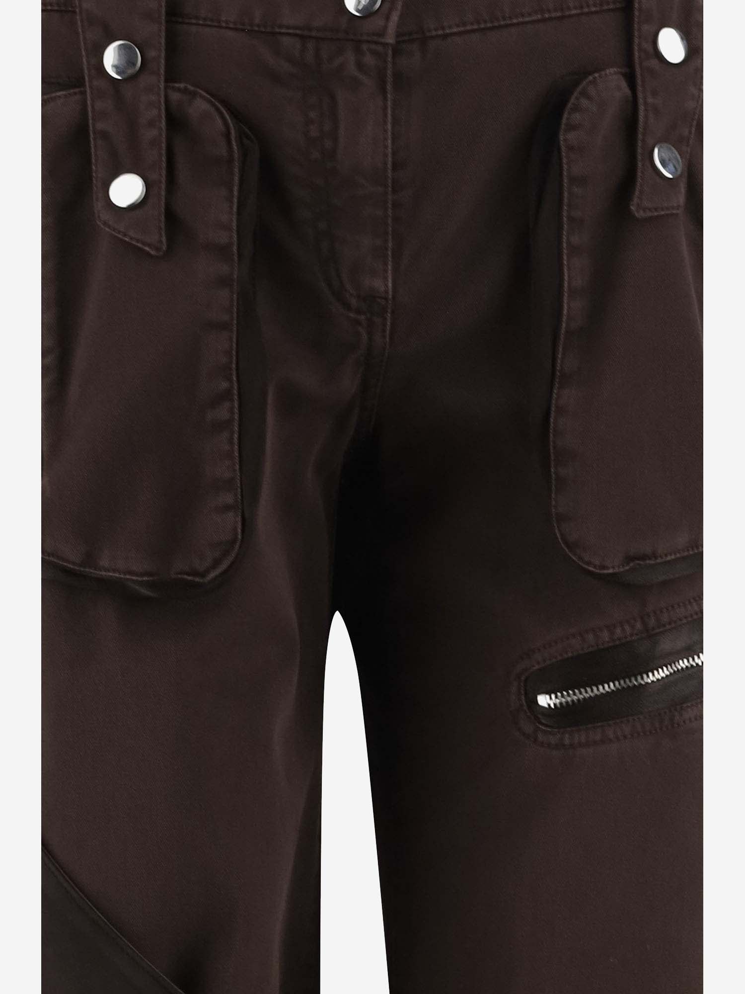 Shop Blumarine Cotton Pants In Brown