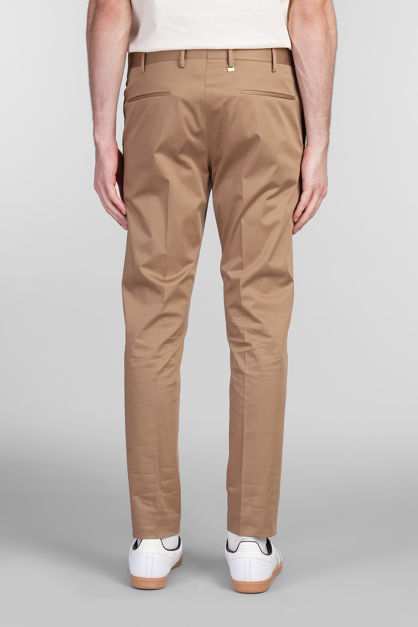Pt Torino Nu68 Pants In Camel Cotton In Camel