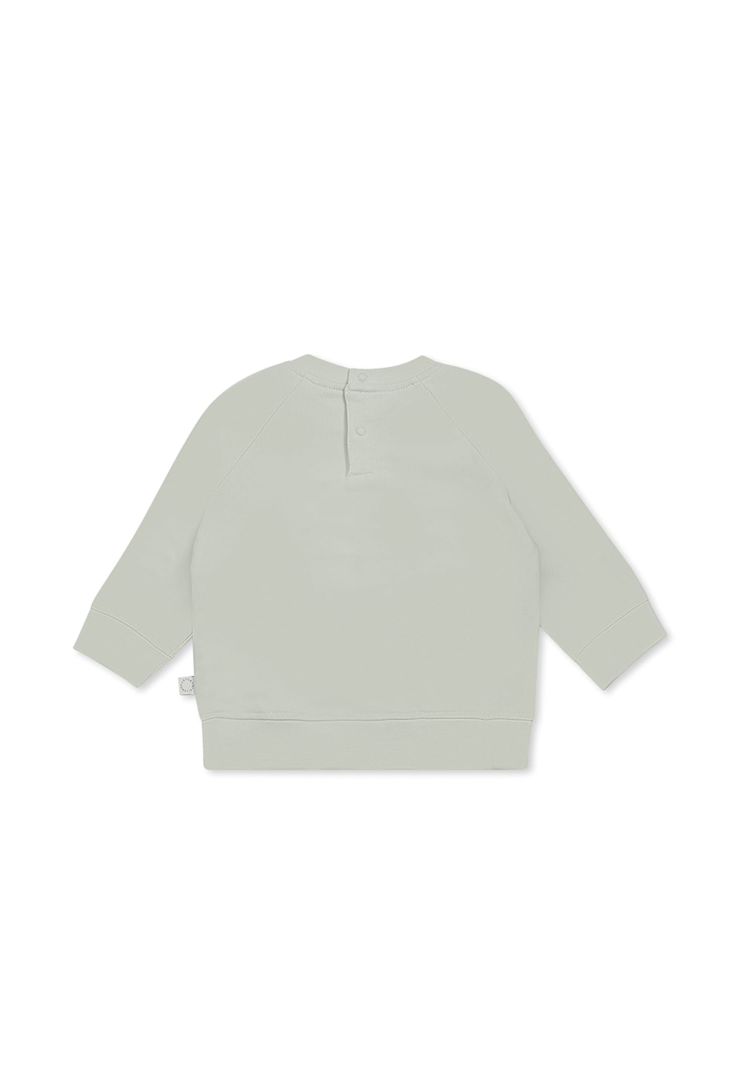 Stella Mccartney Green Sweatshirt For Baby Boy With Ice Cream In Green