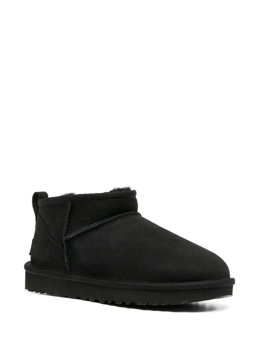 Ugg Round-headed Flat-bottomed Short Boots In Nero