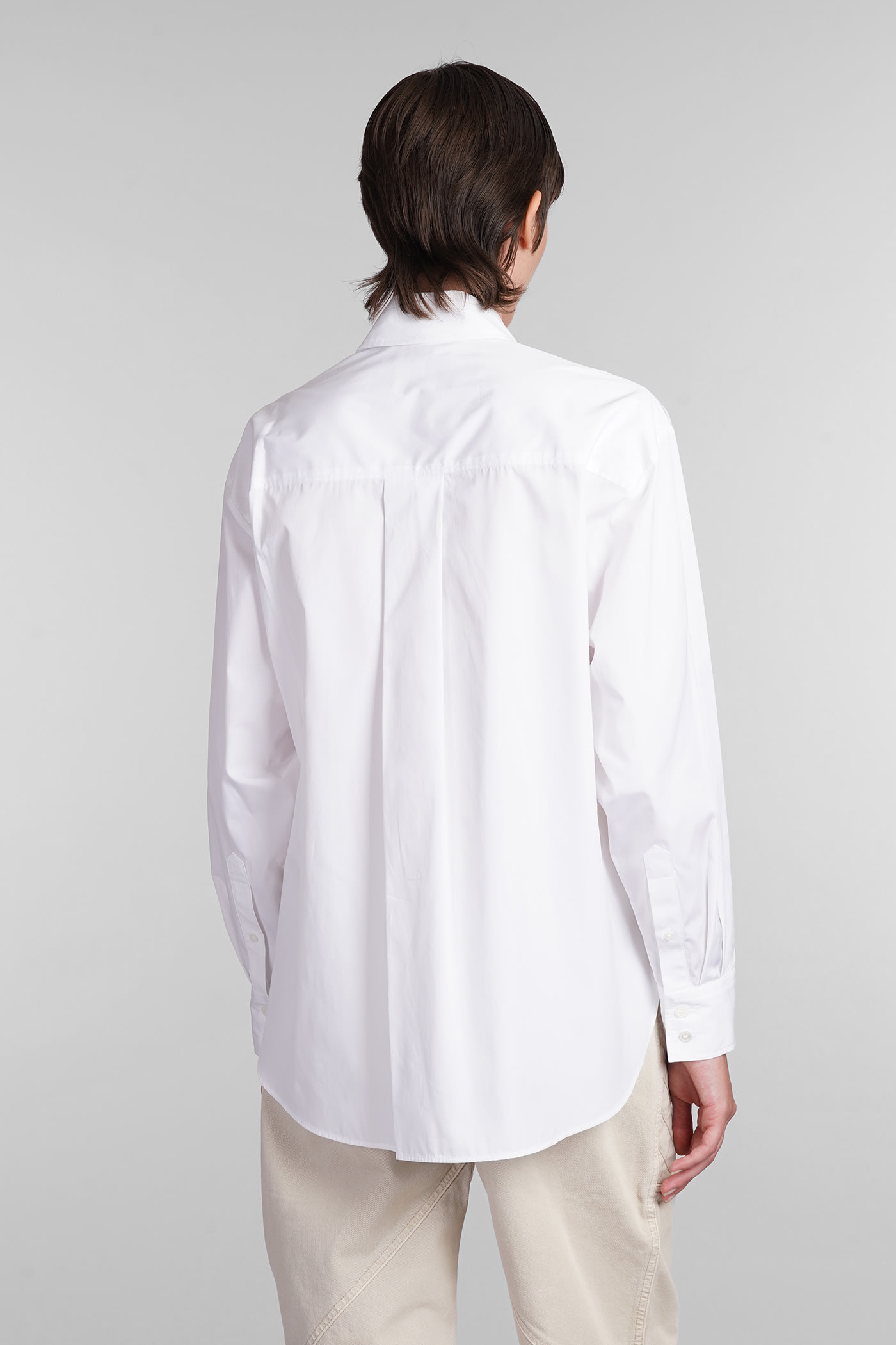 Shop Isabel Marant Fabrizia Shirt In White Cotton