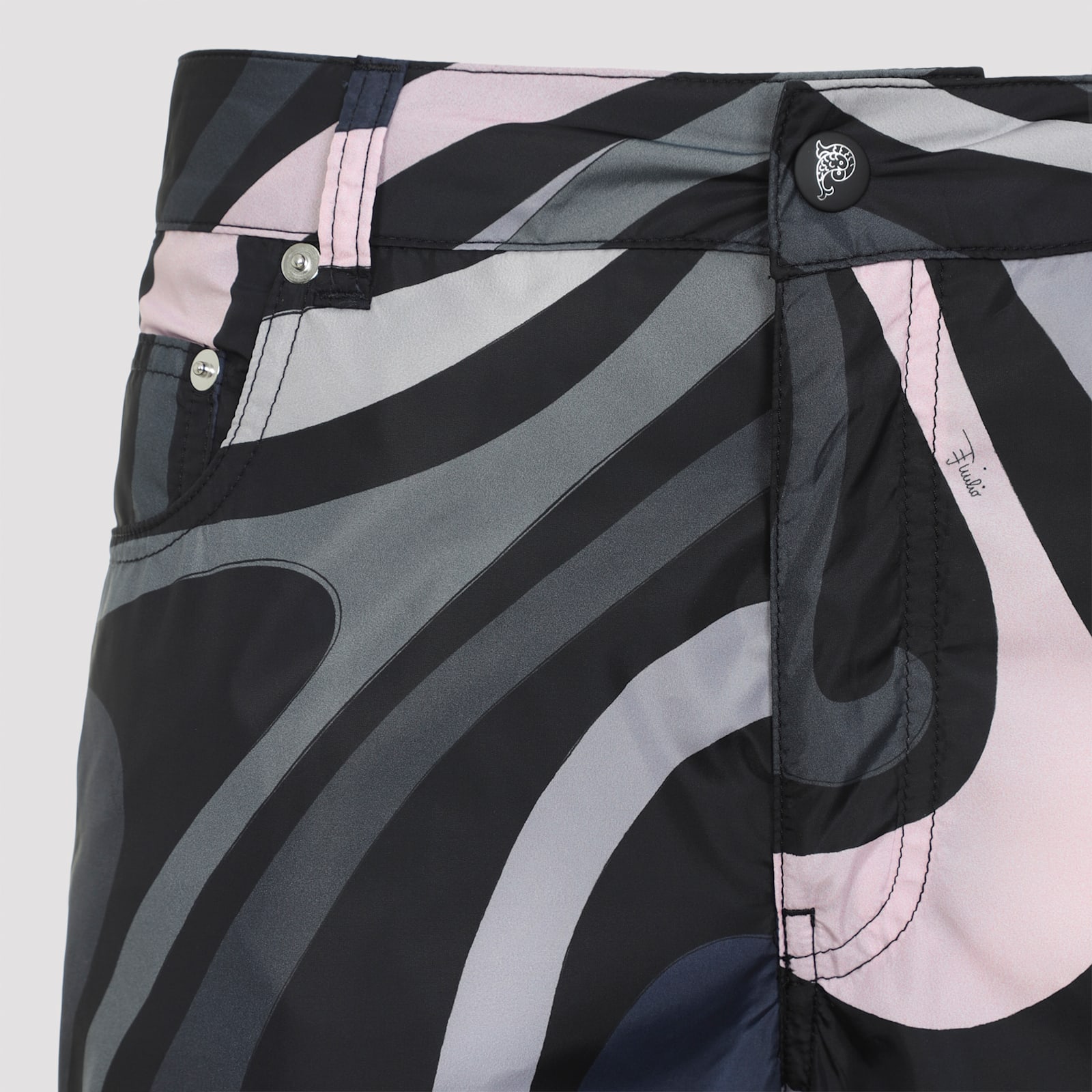 Pucci Flared Trousers With Pockets And Loops In Multi