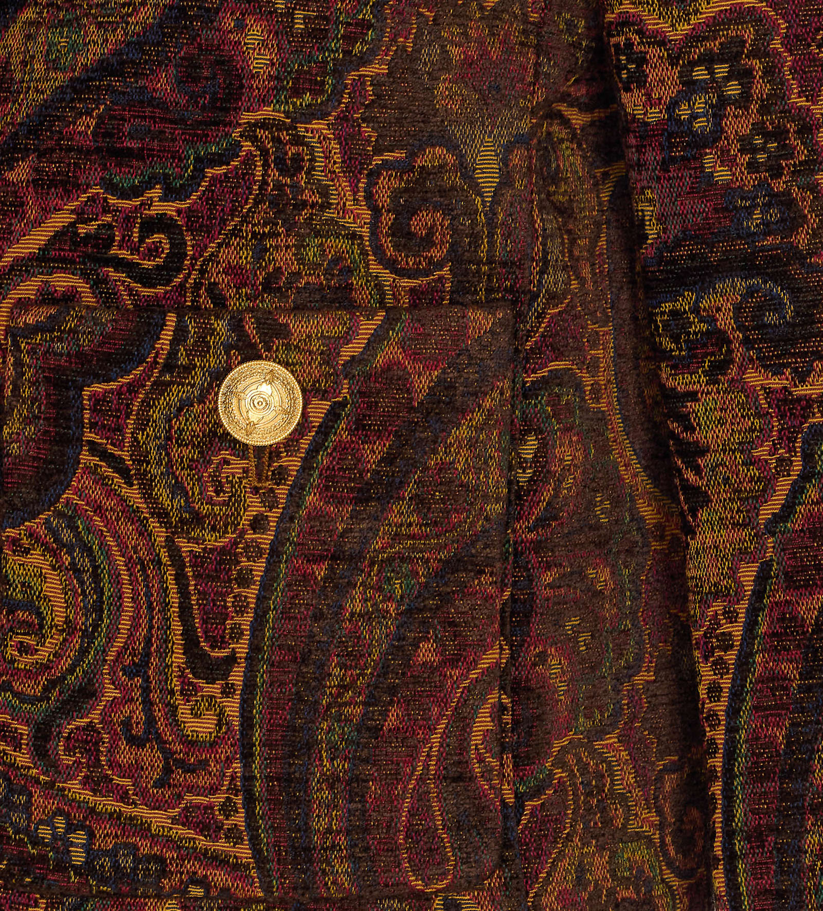 Chloé Jacket In Paisley Pattern Jacquard In Brown