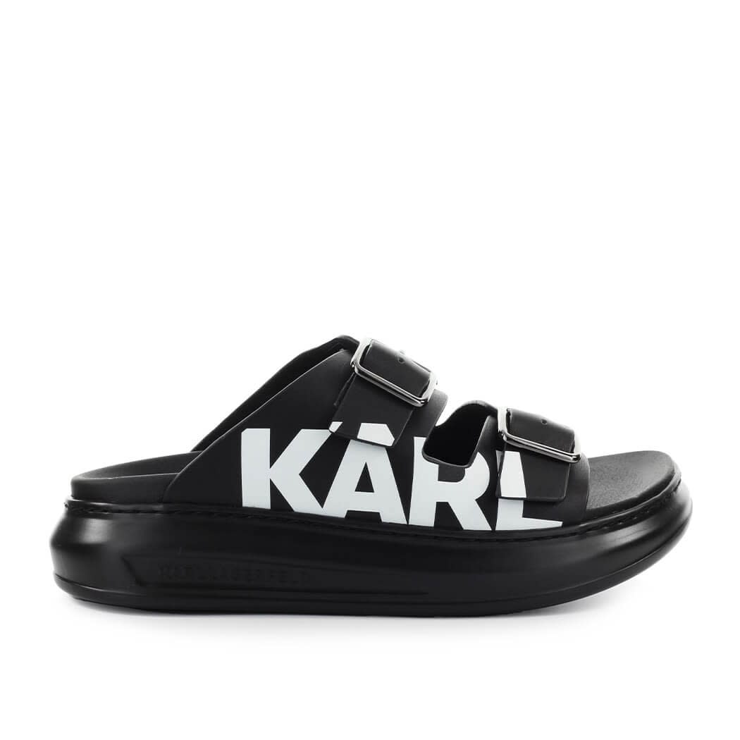 Buy Karl Lagerfeld Kapri Black Slide online, shop Karl Lagerfeld shoes with free shipping