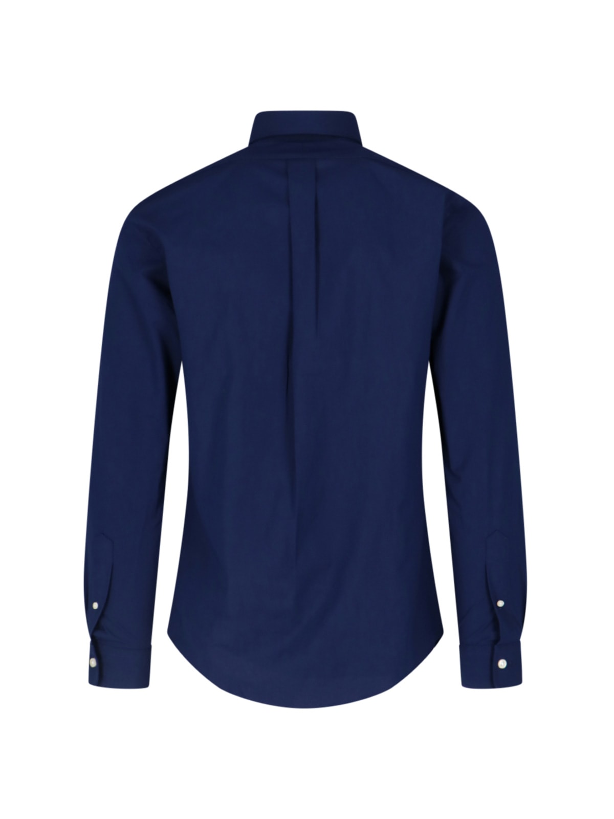 Polo Ralph Lauren Blue Shirt With Button-down Collar And Pony Embroidery On The Front