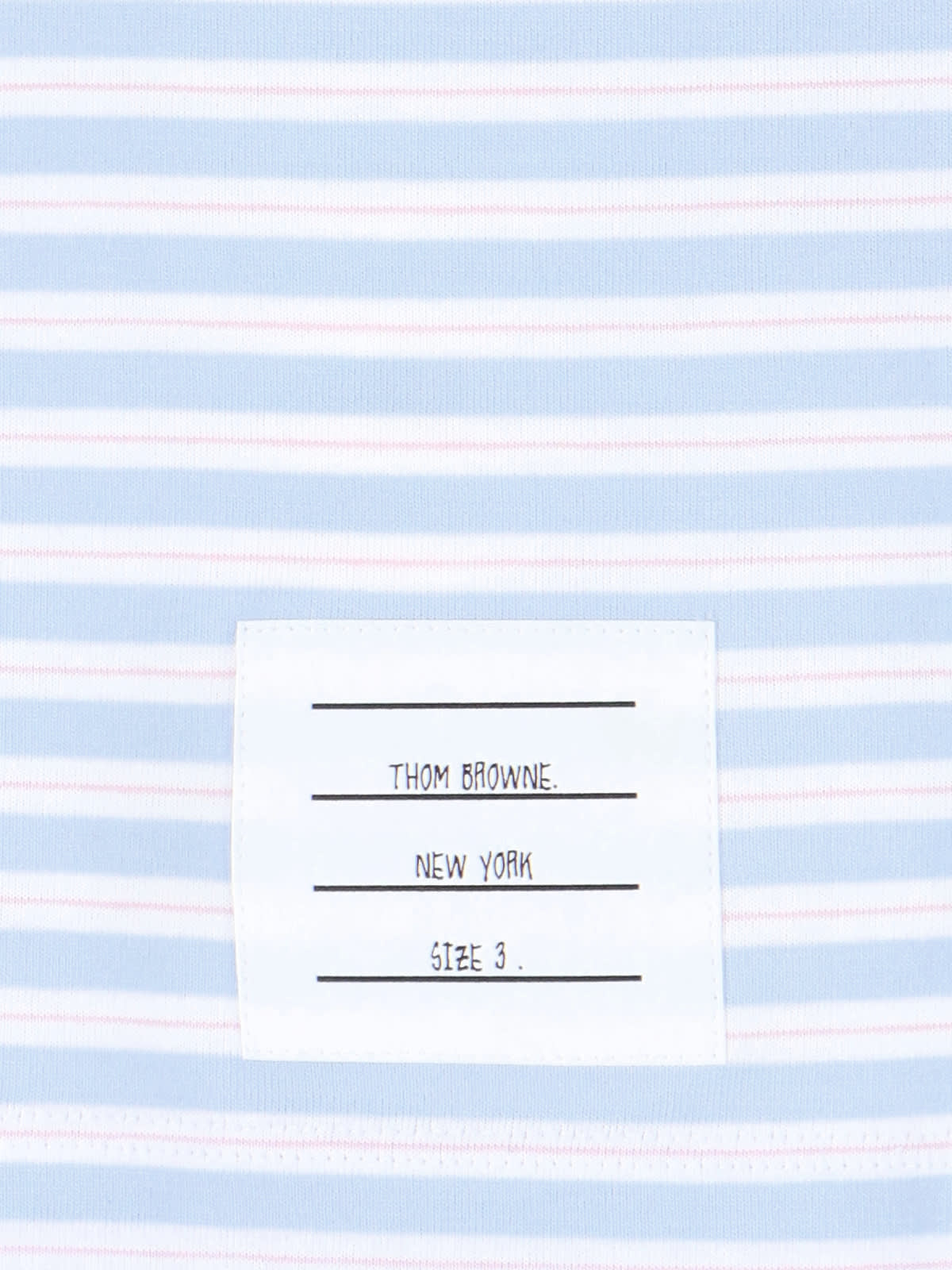 Shop Thom Browne Stripe T-shirt In Light Blue