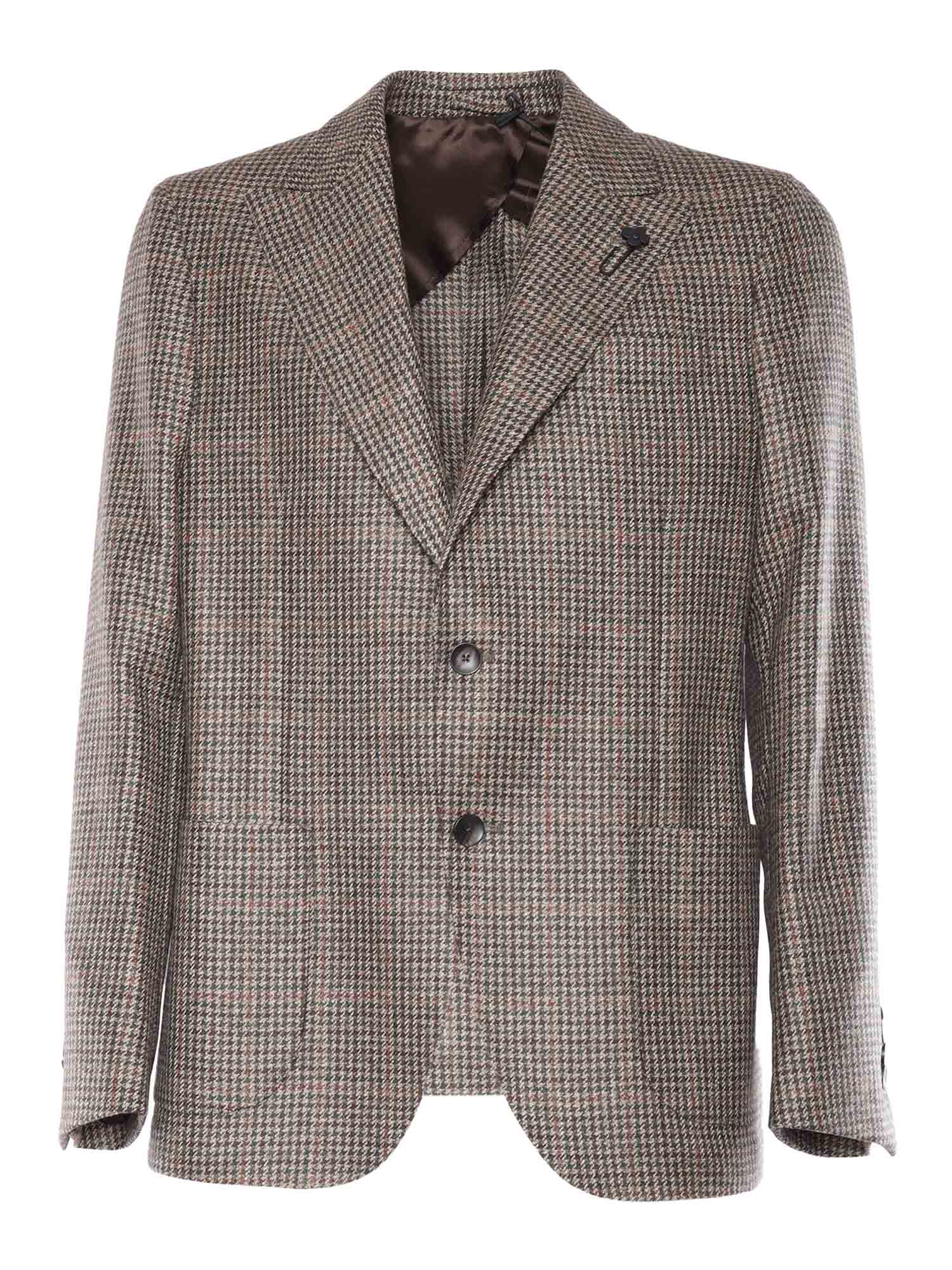 Shop Lardini Special Line Drop 7 Reg Man Jacket In Multicolor