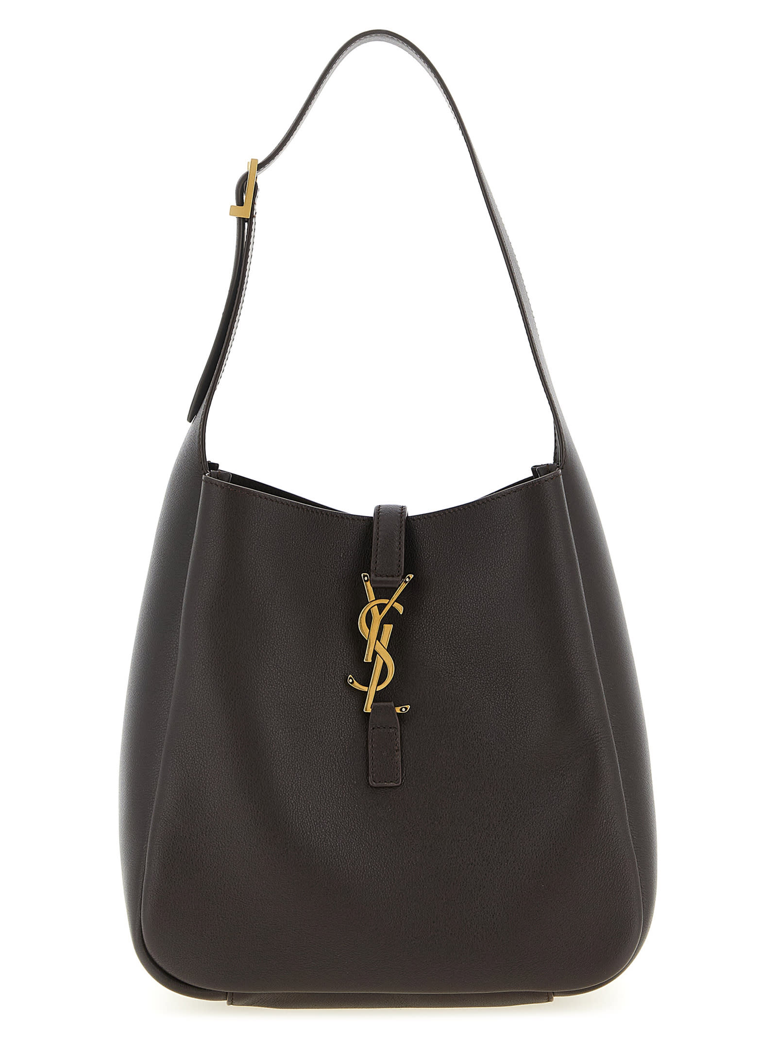 Saint Laurent Micro Le 5 À 7 Shoulder Bag In Brown