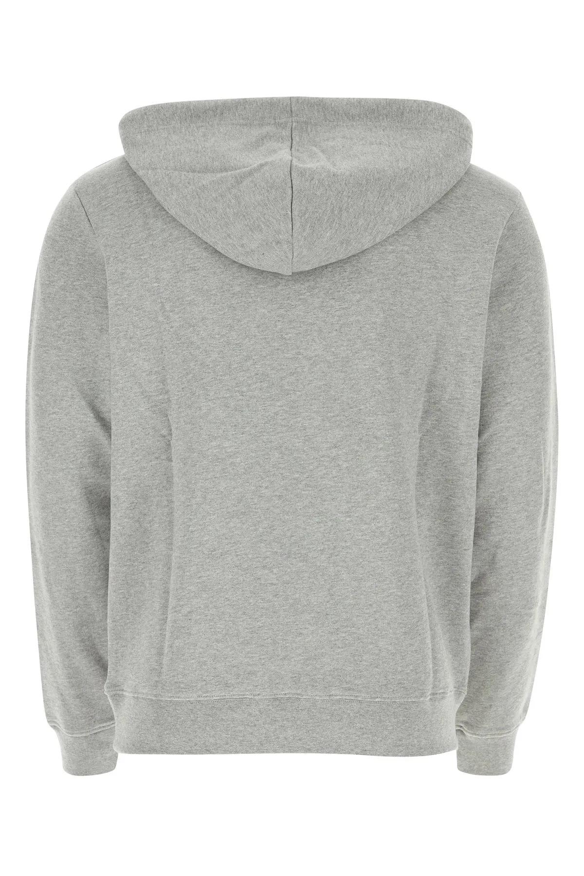 Shop Apc Grey Cotton Sweatshirt