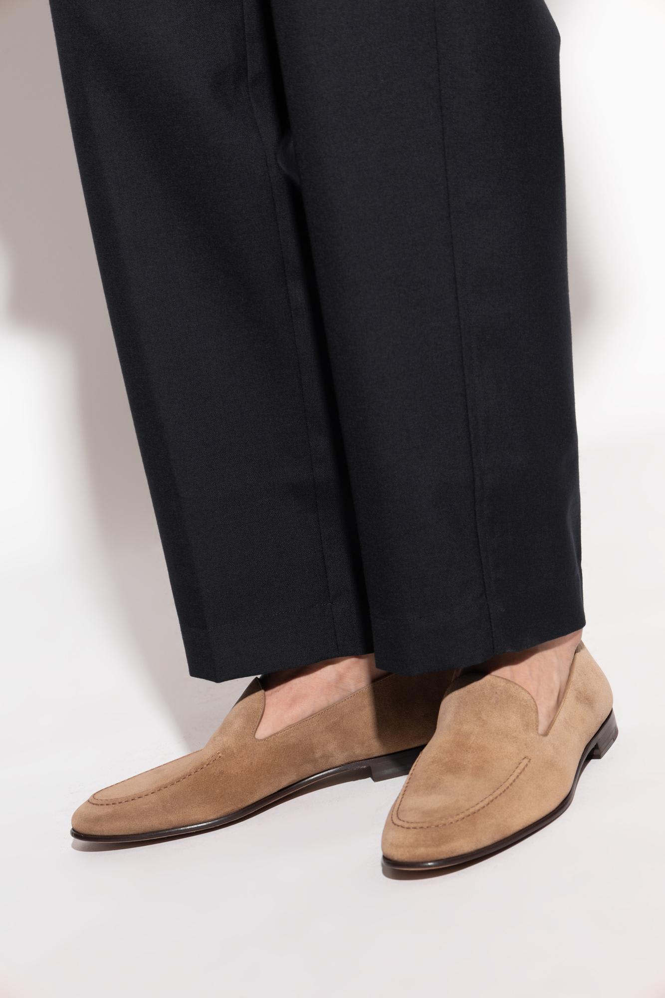 Dolce & Gabbana Loafers With Almond Toe And Suede Finish In Nude