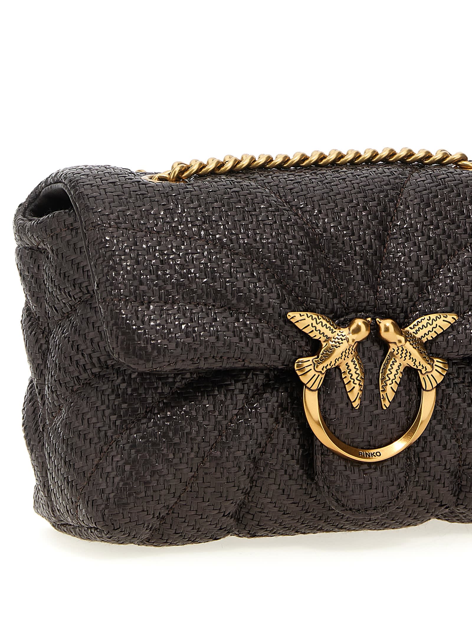 Pinko Mini Love Puff Cross Body Bag In Brown