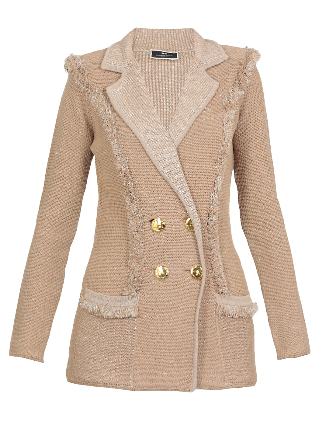 Elisabetta Franchi Knitted Double Breasted Jacket
