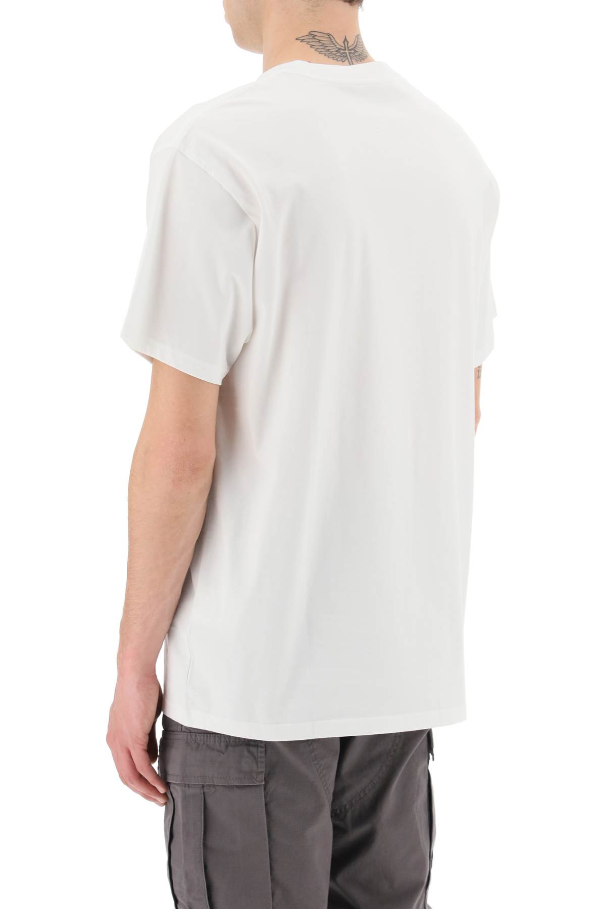 Carhartt Wip Logo Embroidery T Shirt In White