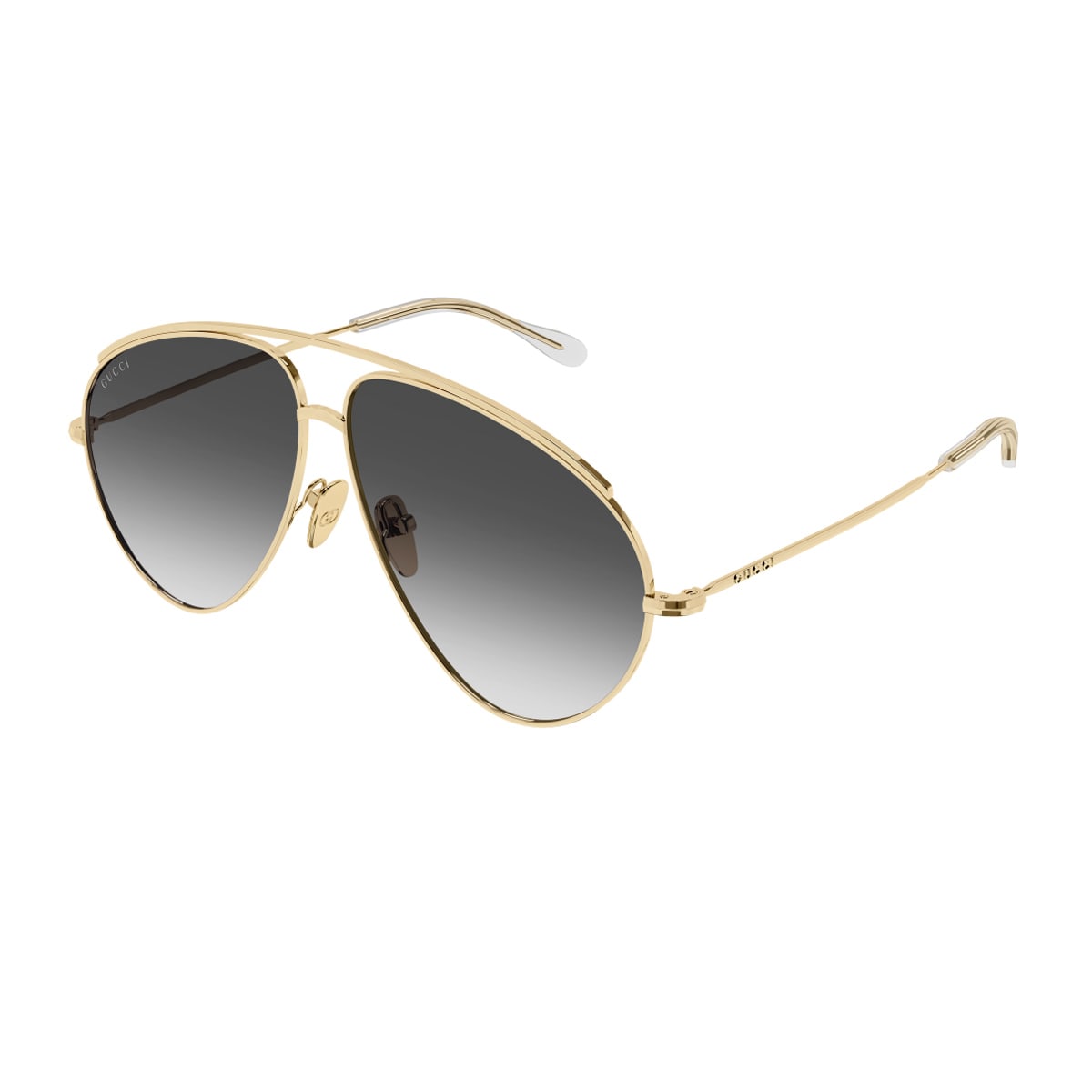 Gucci Gg1654s Linea Fashion 012 Gold Grey Sunglasses In Black