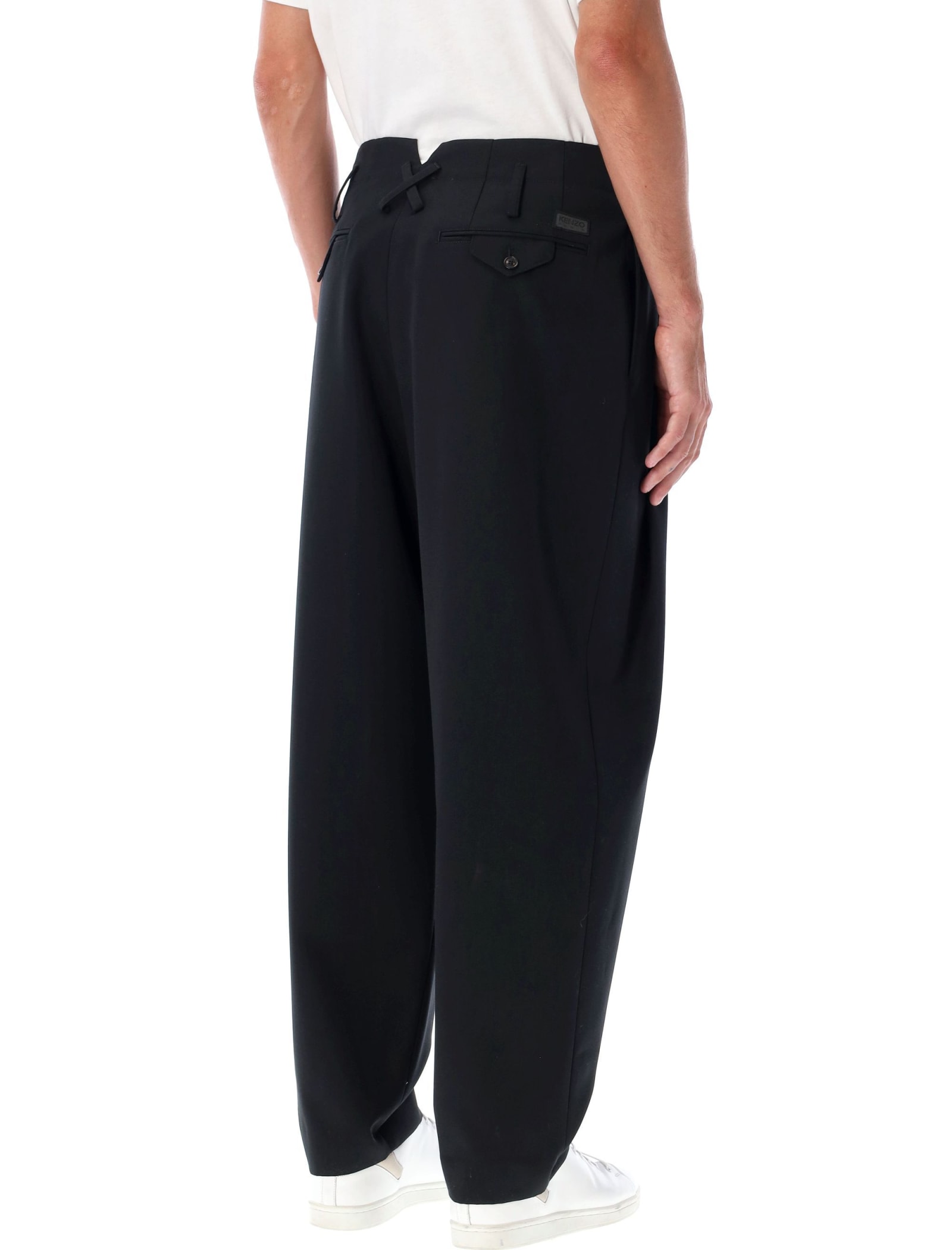 Shop Kenzo Relaxed School Boy Pants In Black