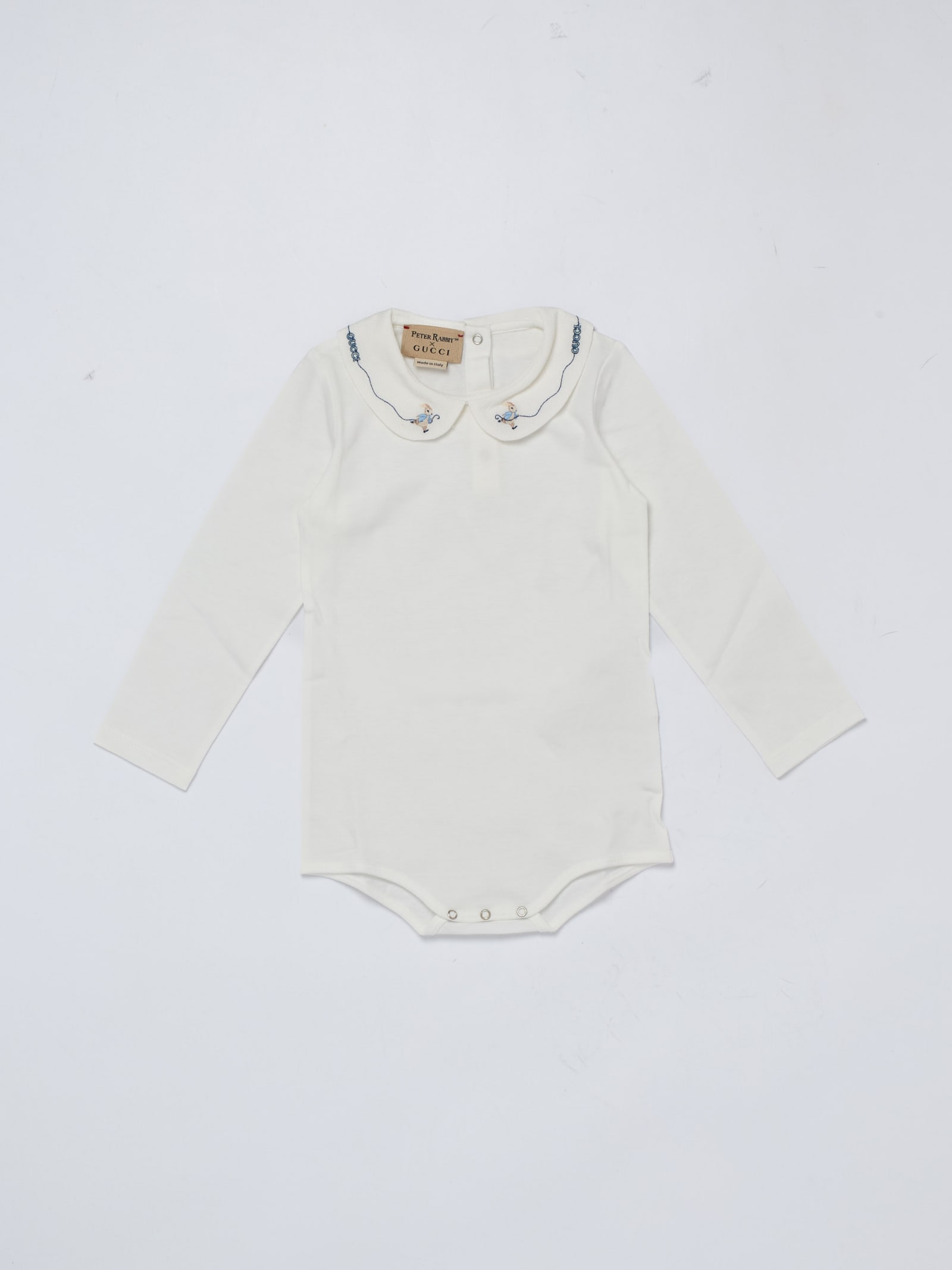 Gucci Babies' Bodysuit Blouse In Bianco