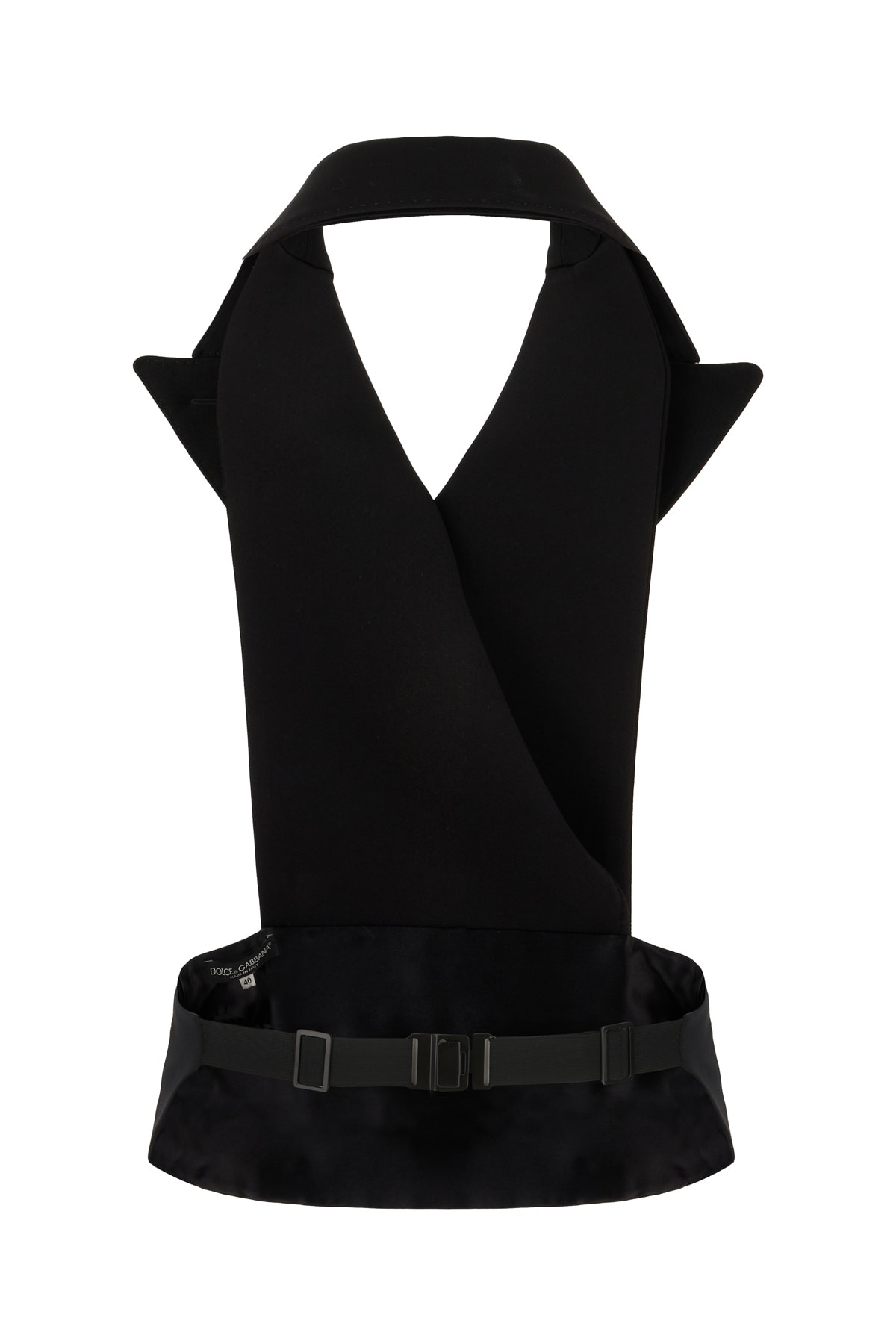 Shop Dolce & Gabbana Black Satin Vest In Nero