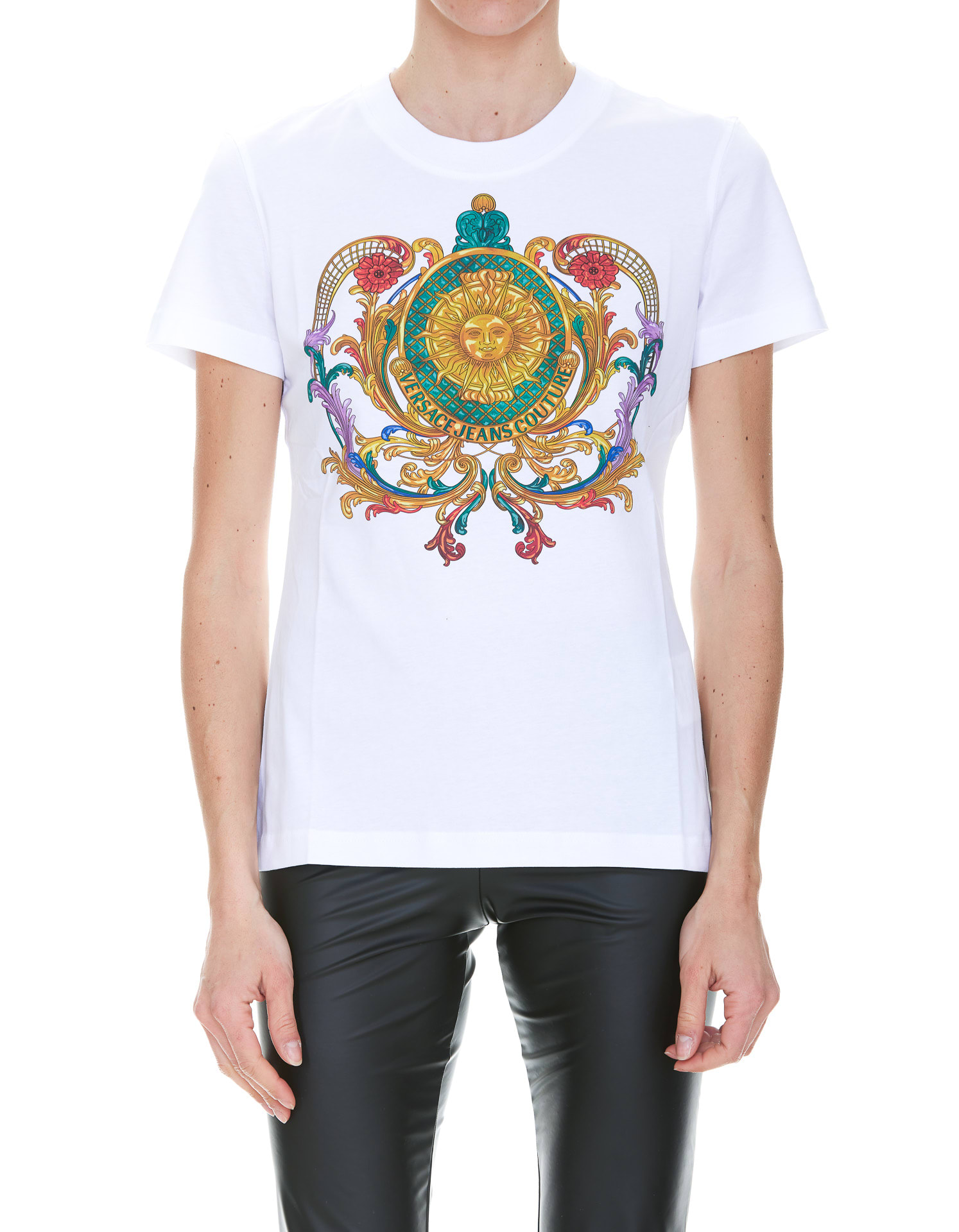 Garland Sun Print T-shirt Versace
