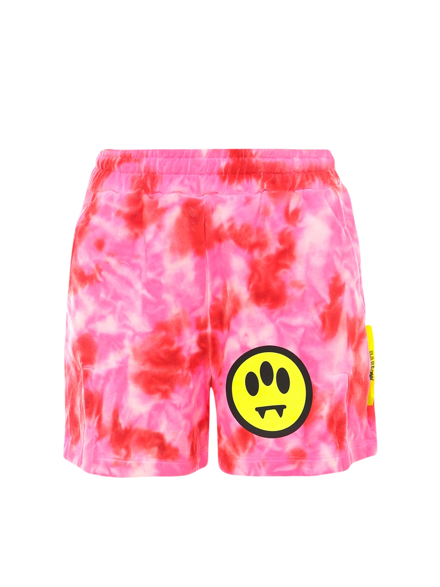 Barrow Tie Dye-print Track Shorts In Pink