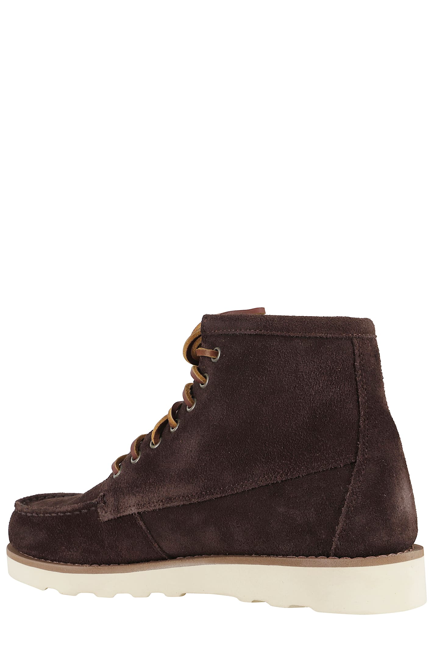 Sebago Lace Up Ankle Boots In Suede In Burgundy