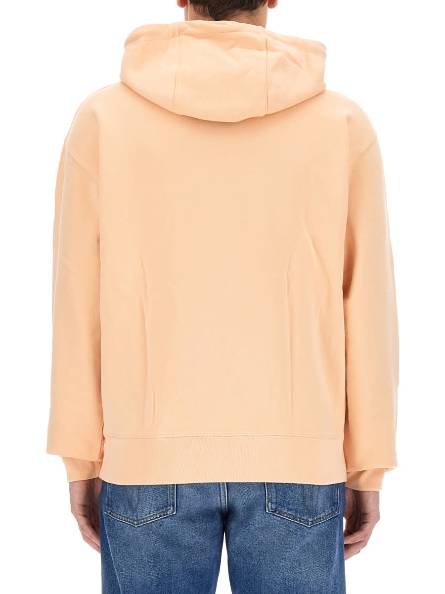 Maison Kitsuné Sweatshirt With Fox Patch In Pink