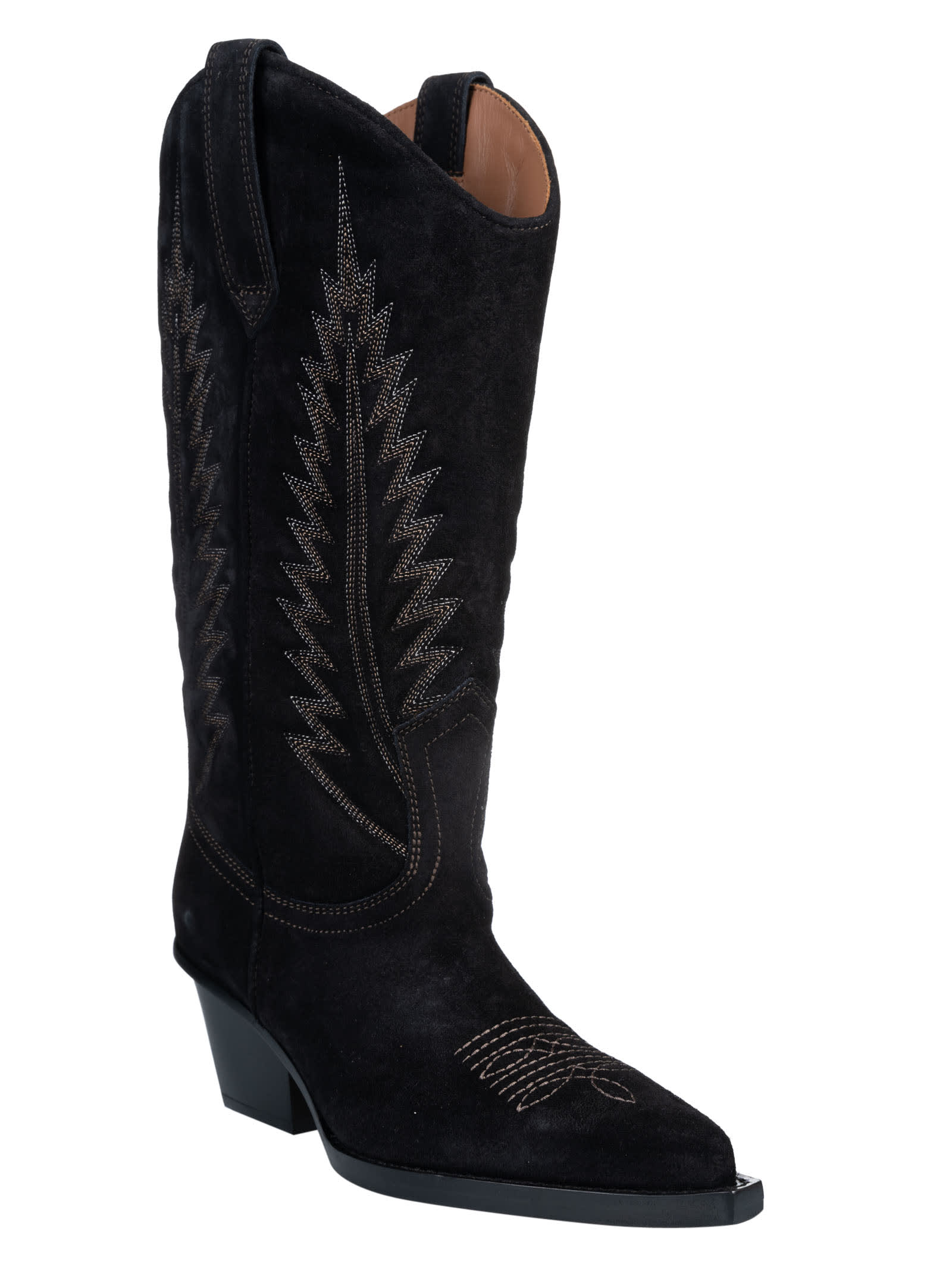 Shop Paris Texas Rosario Boots In Off Black