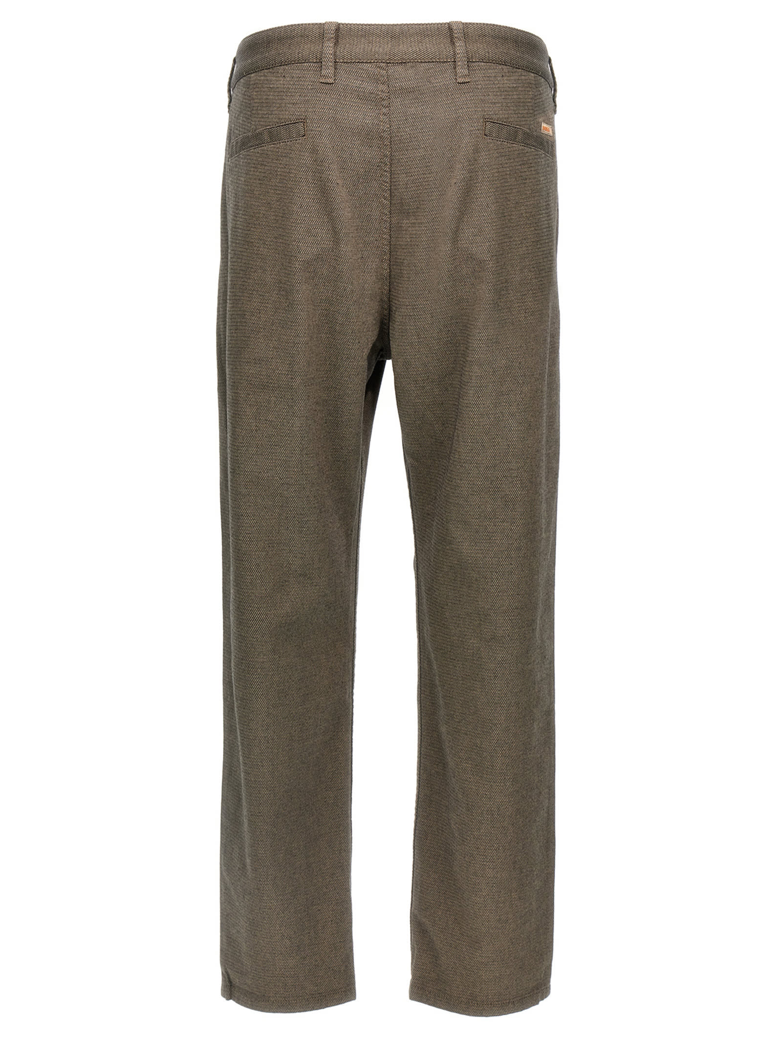 Hugo Boss Tapered-leg Trousers In Brown