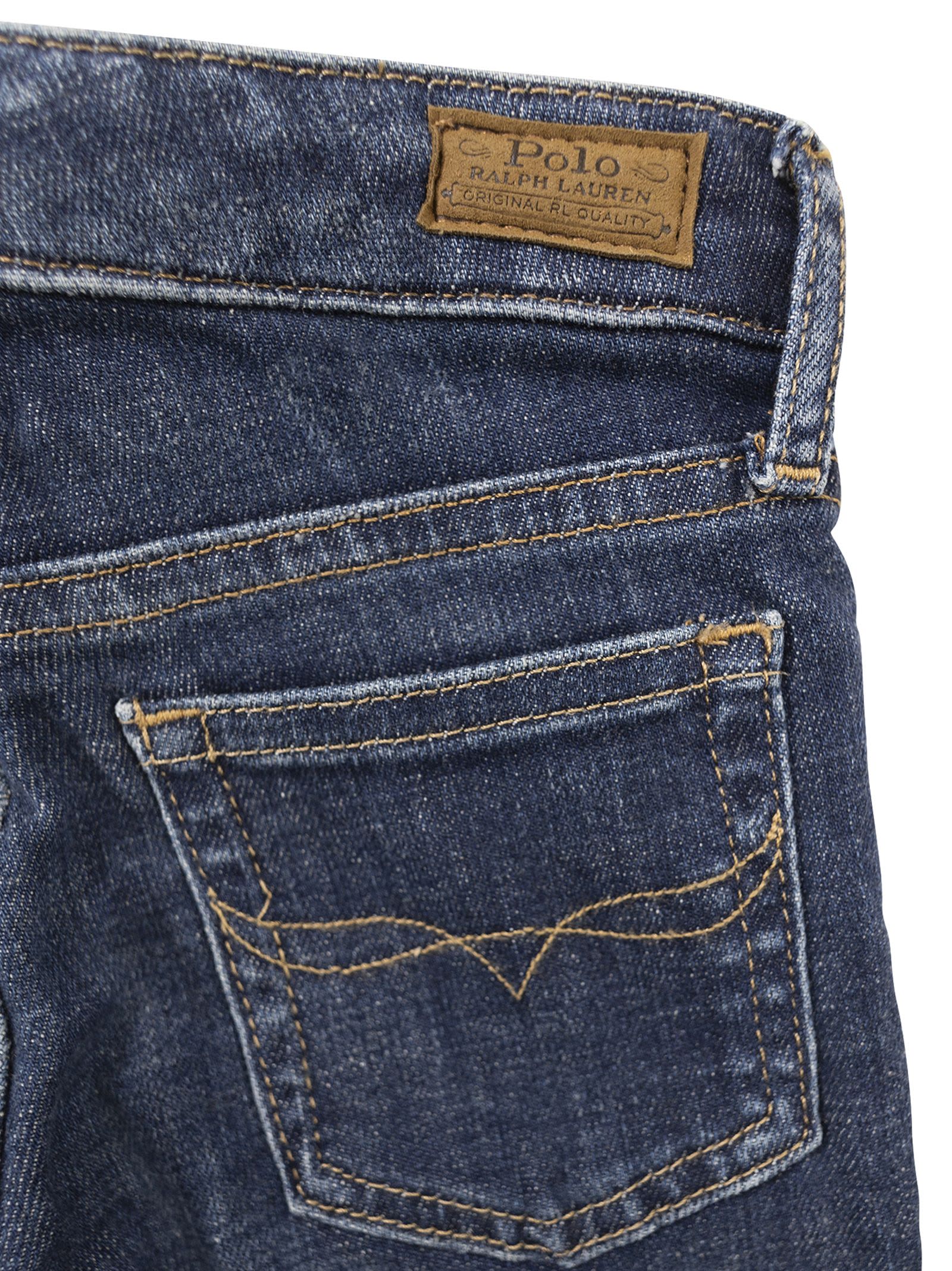 Polo Ralph Lauren Skinny-fit High Waist Stretch Jeans In Blue