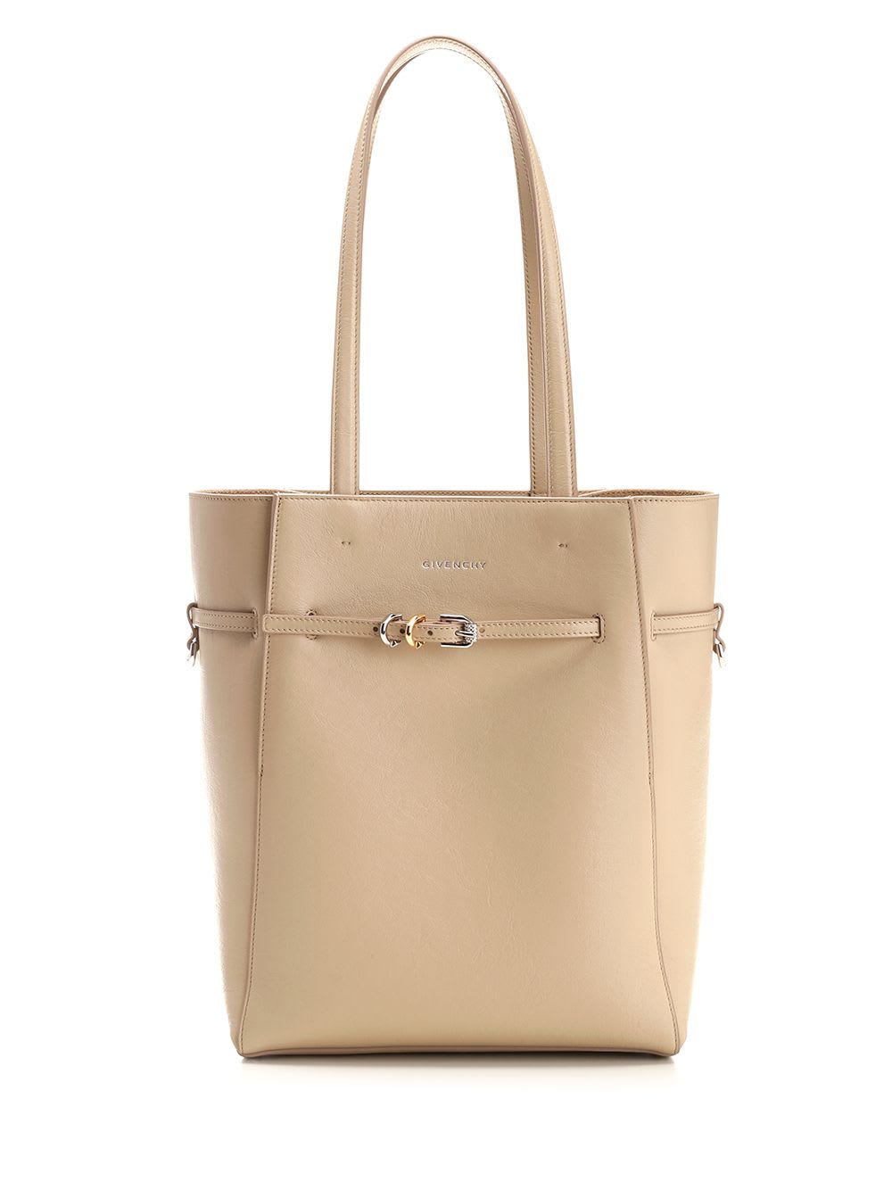 Shop Givenchy Voyou Small Tote Bag In Natural Beige