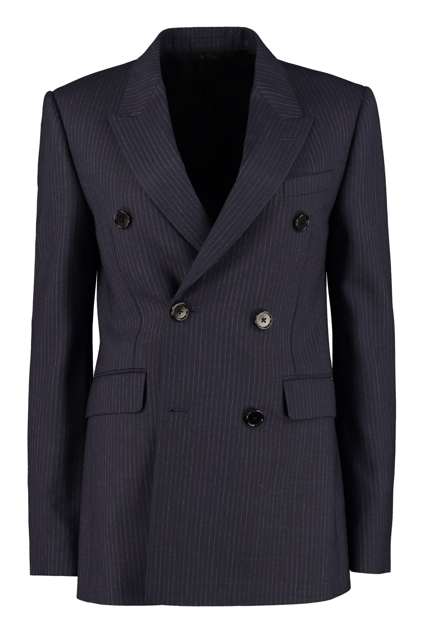 Photo of  Celine Wool Pinstriped Blazer- shop Celine jackets online sales