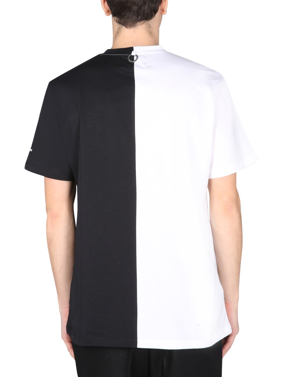 Shop Fred Perry Split T-shirt In Black