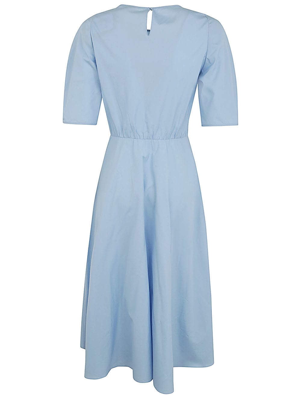 Shop N°21 Short Sleeve Midi Dress In Light Blue